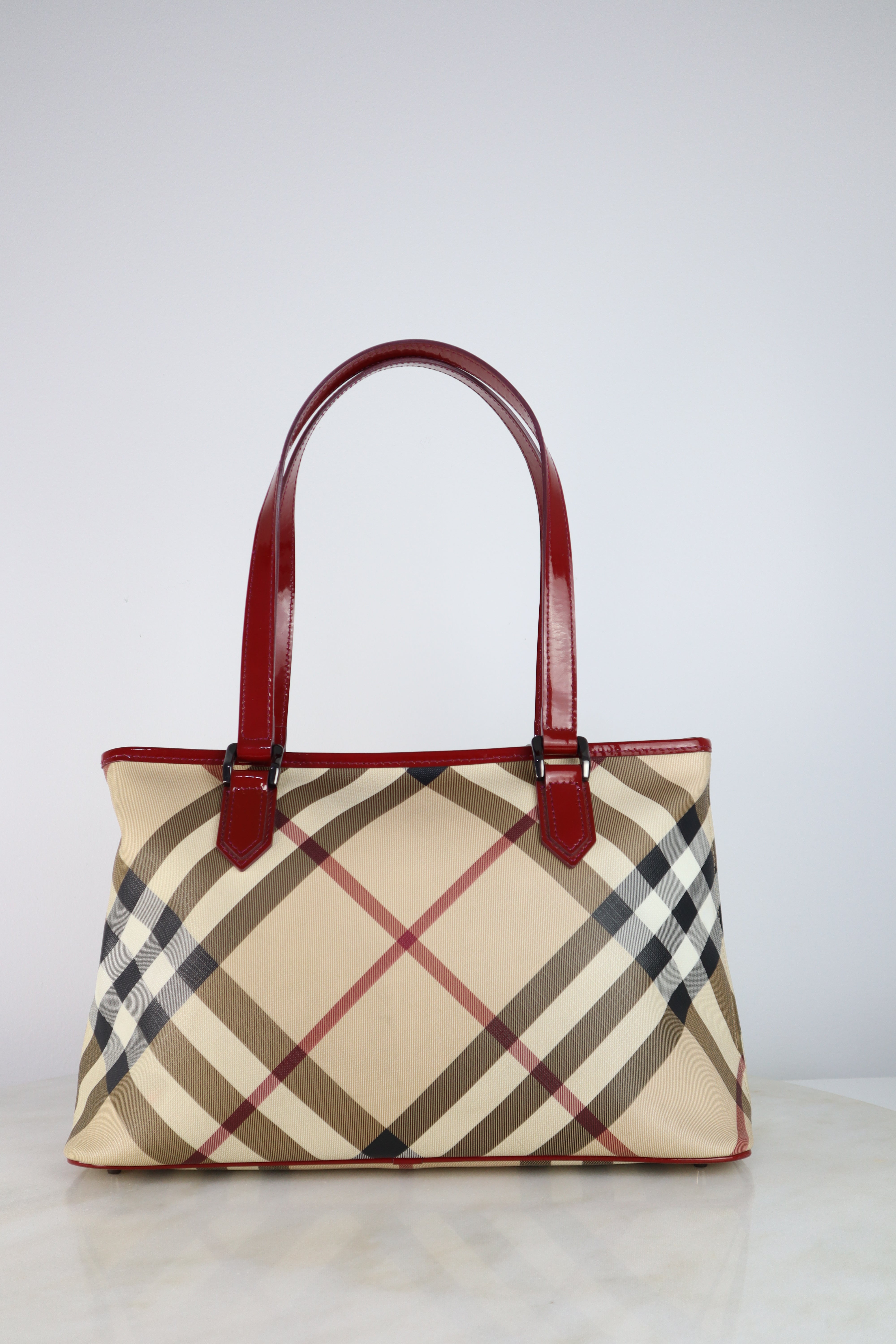Burberry Red Supernova Regent Tote Bag