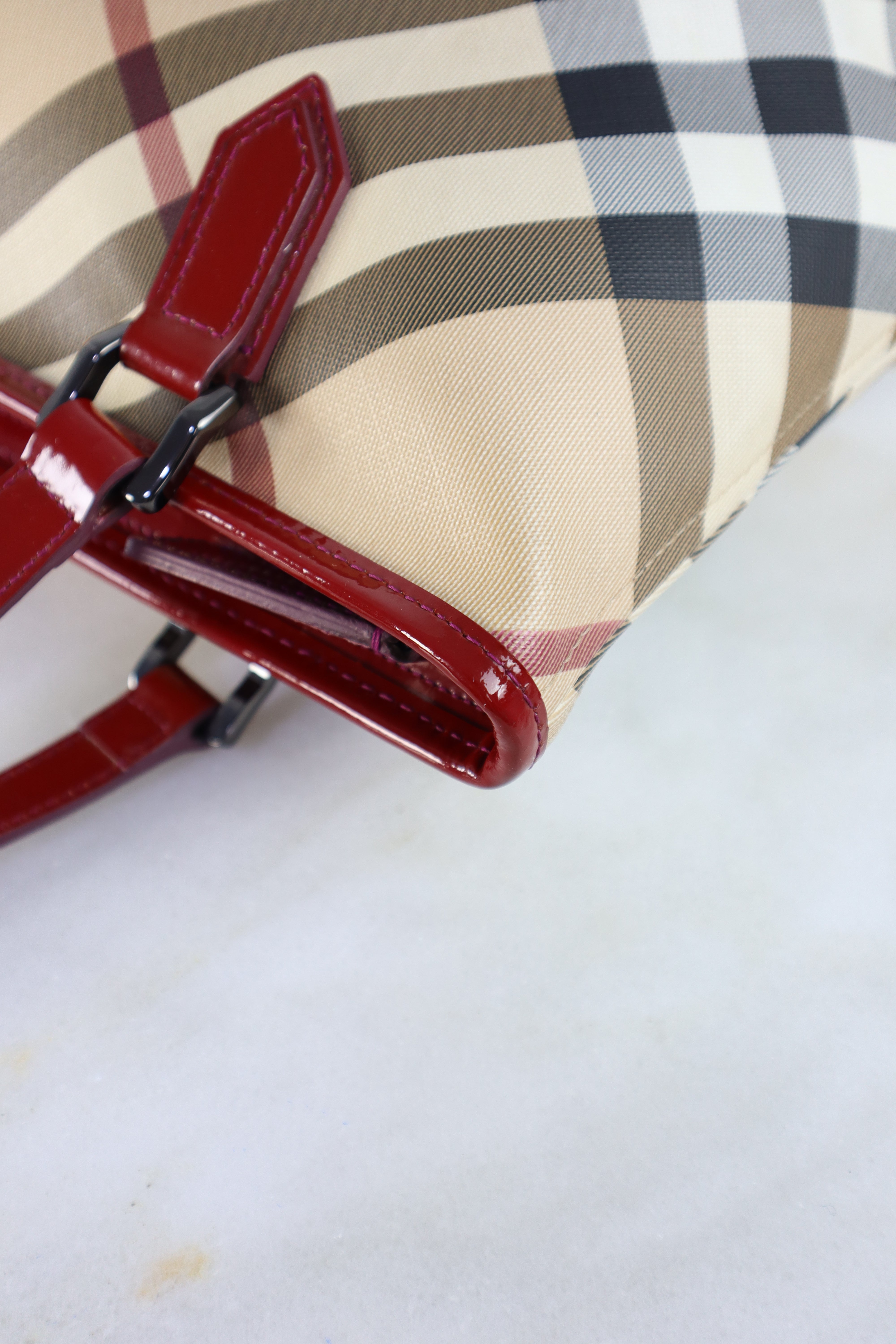 Burberry Red Supernova Regent Tote Bag