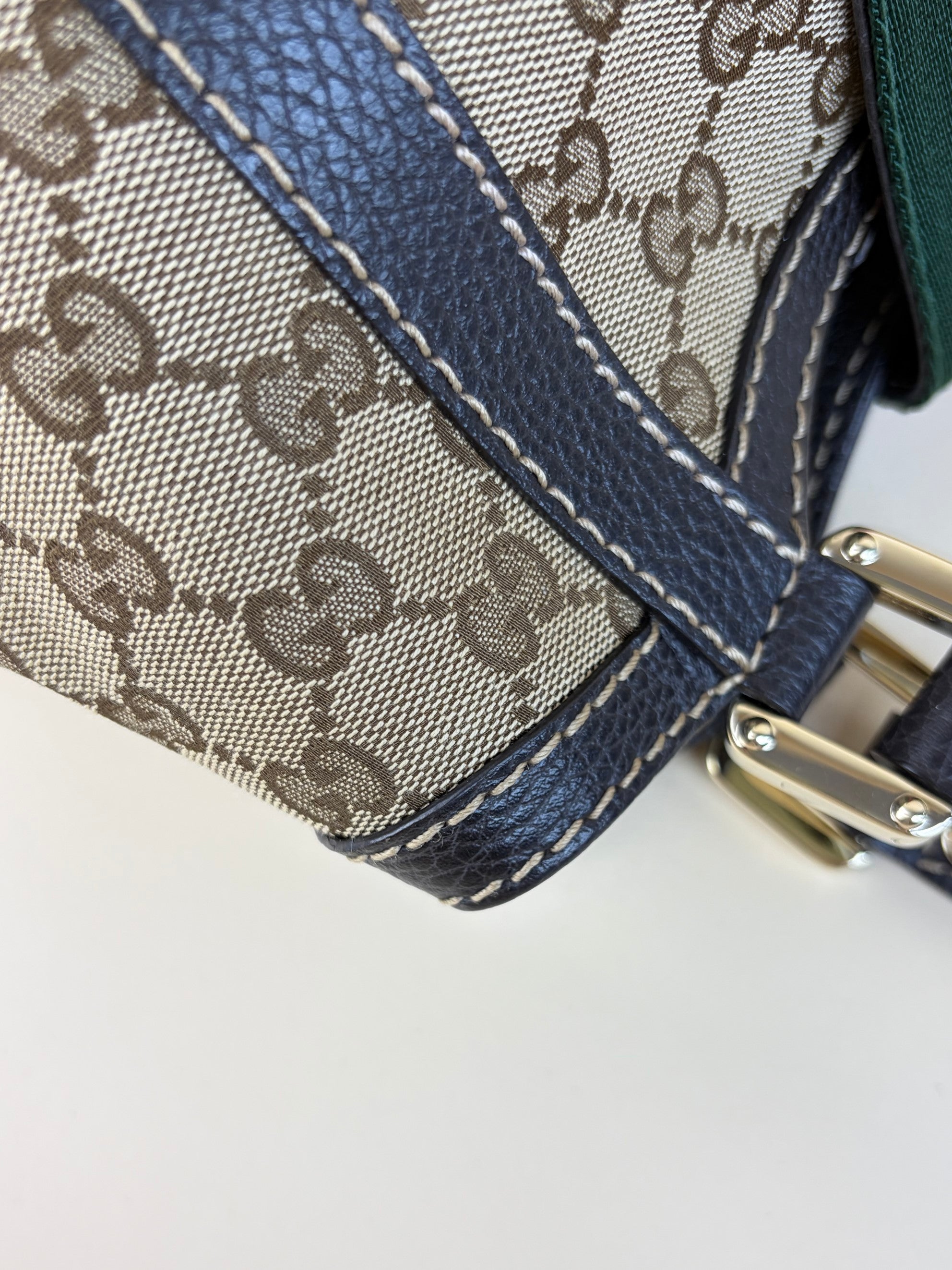 Gucci Tricolor GG Monogram New Ladies Web Tote Bag