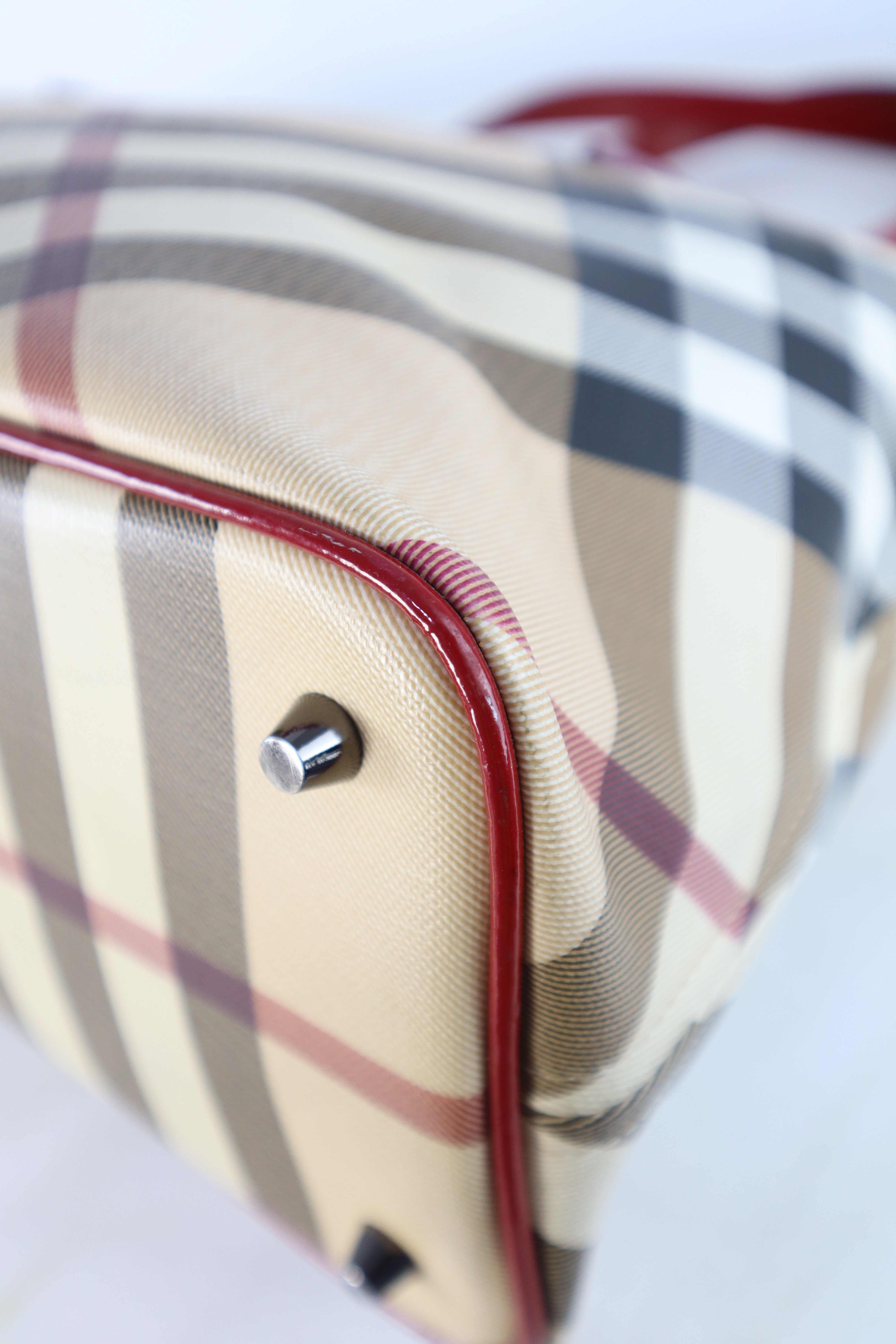 Burberry Red Supernova Regent Tote Bag