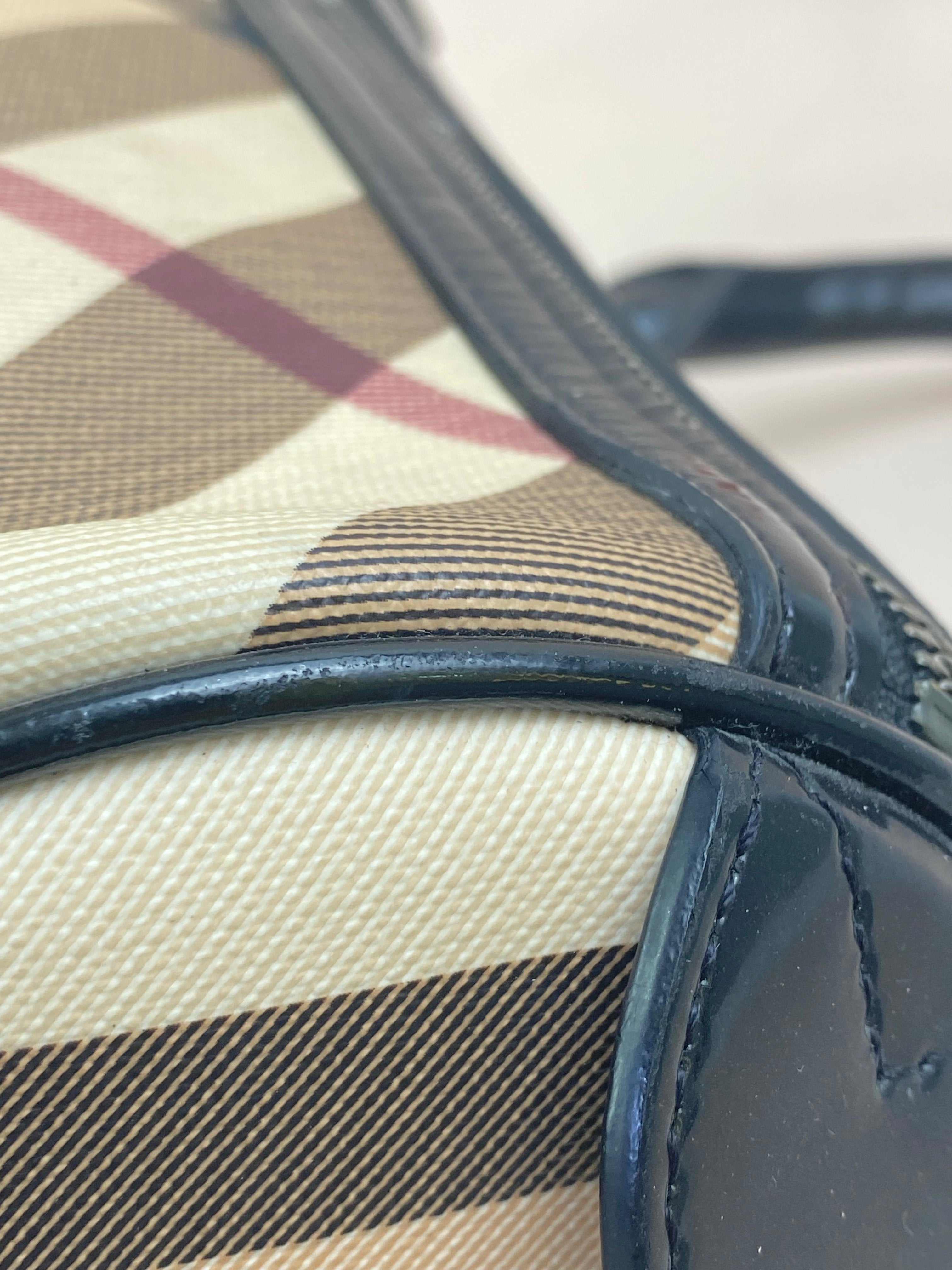 Burberry Bicolor Nova Check Medium Bowling Tote Bag