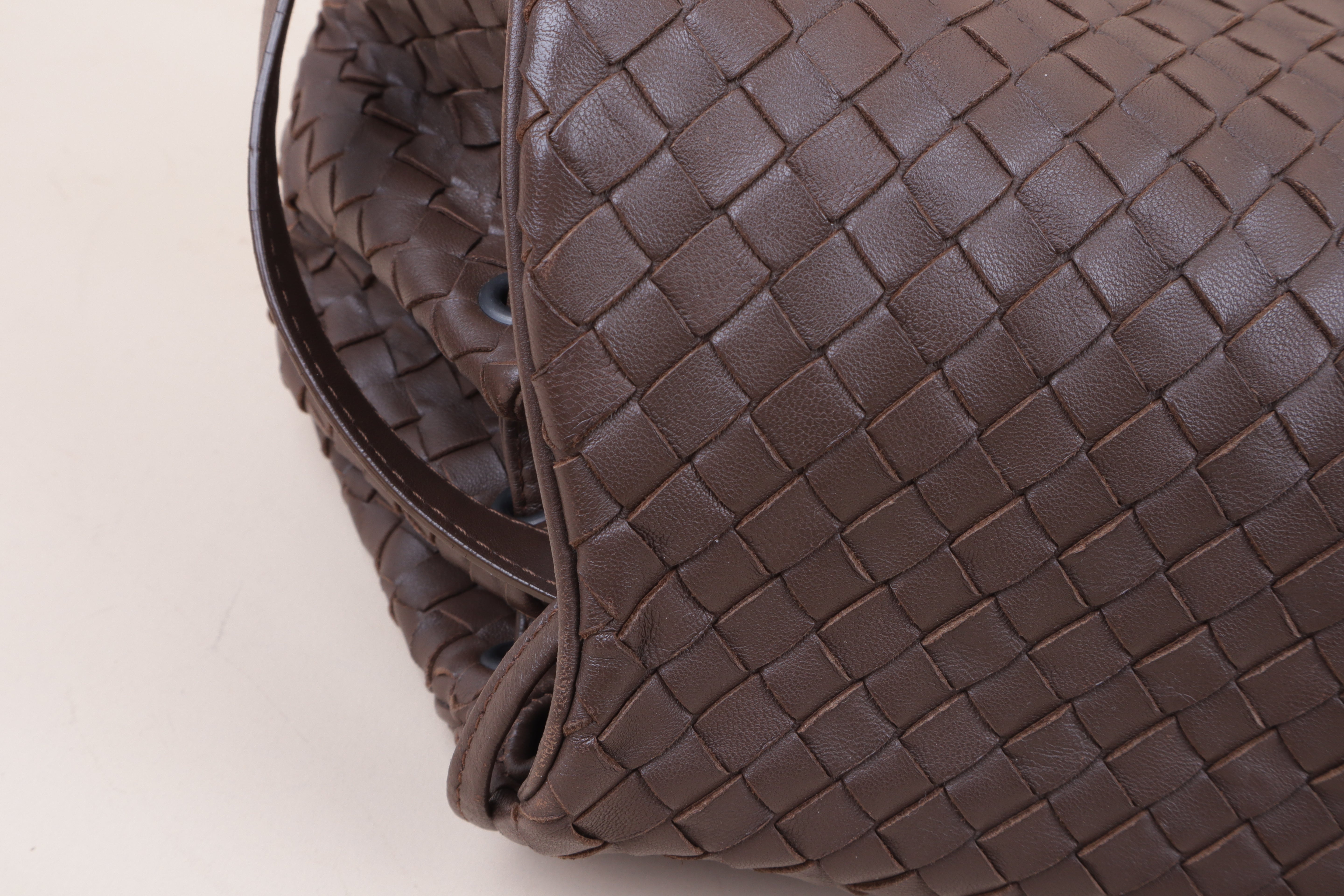 Bottega Veneta Brown Intrecciato Flap Messenger Small Crossbody Bag