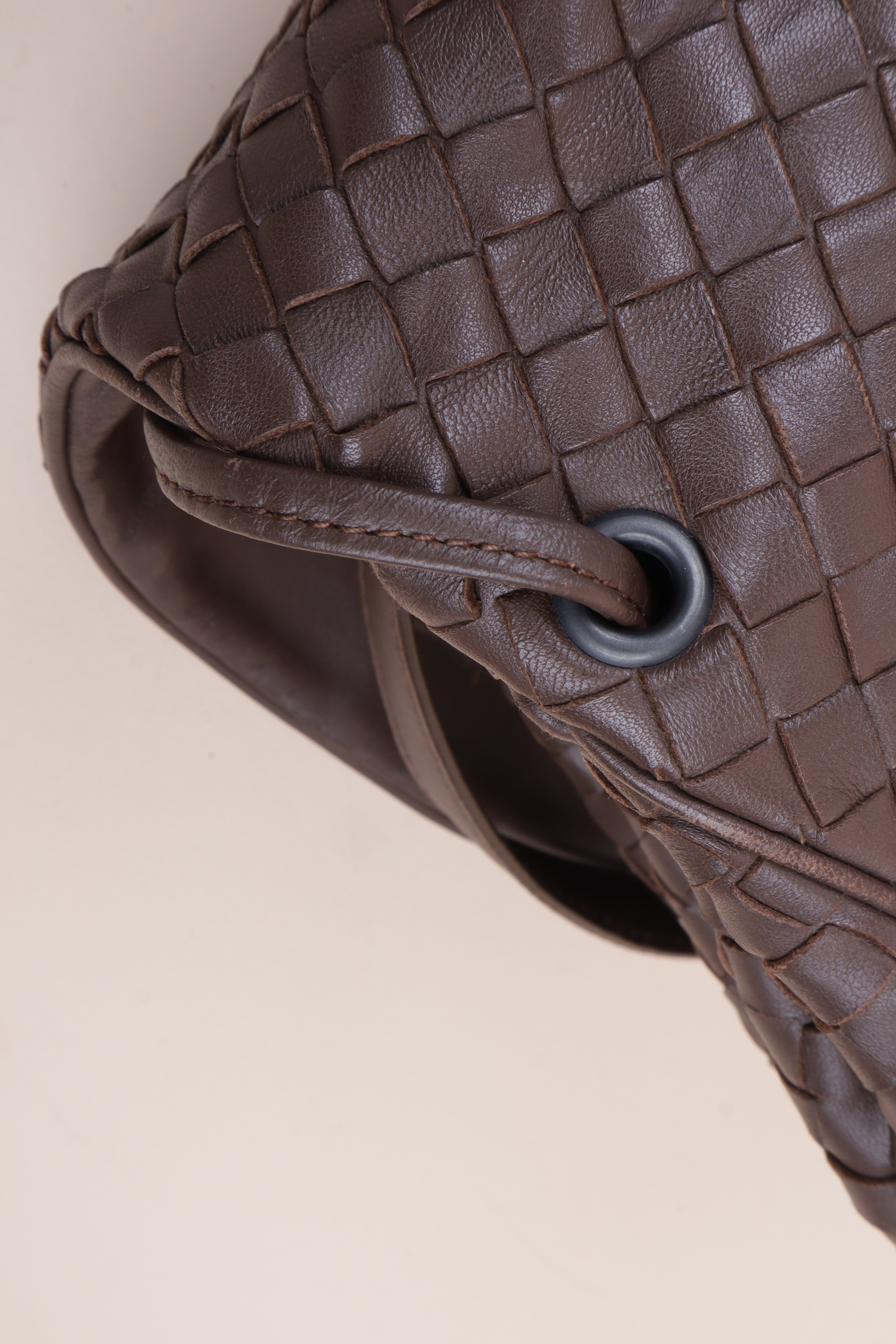 Bottega Veneta Brown Intrecciato Flap Messenger Small Crossbody Bag