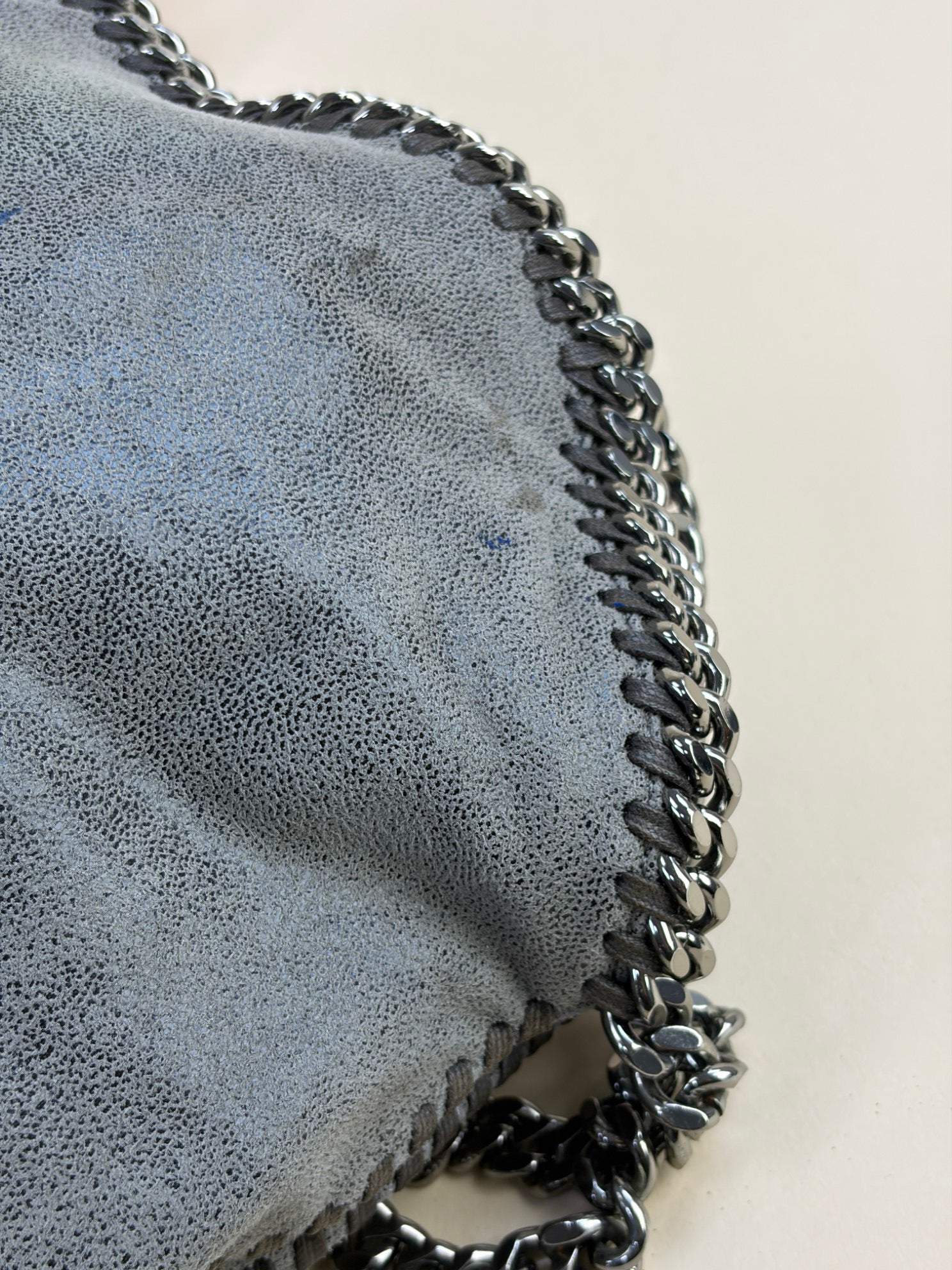 Stella Mccartney Grey Falabella Fold Over Large Tote Bag