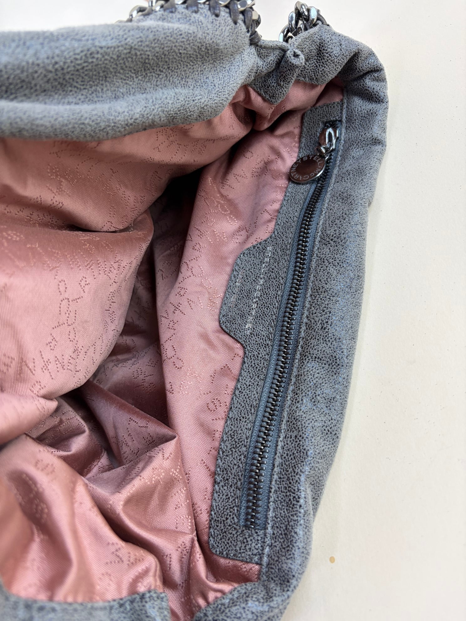 Stella Mccartney Grey Falabella Fold Over Large Tote Bag