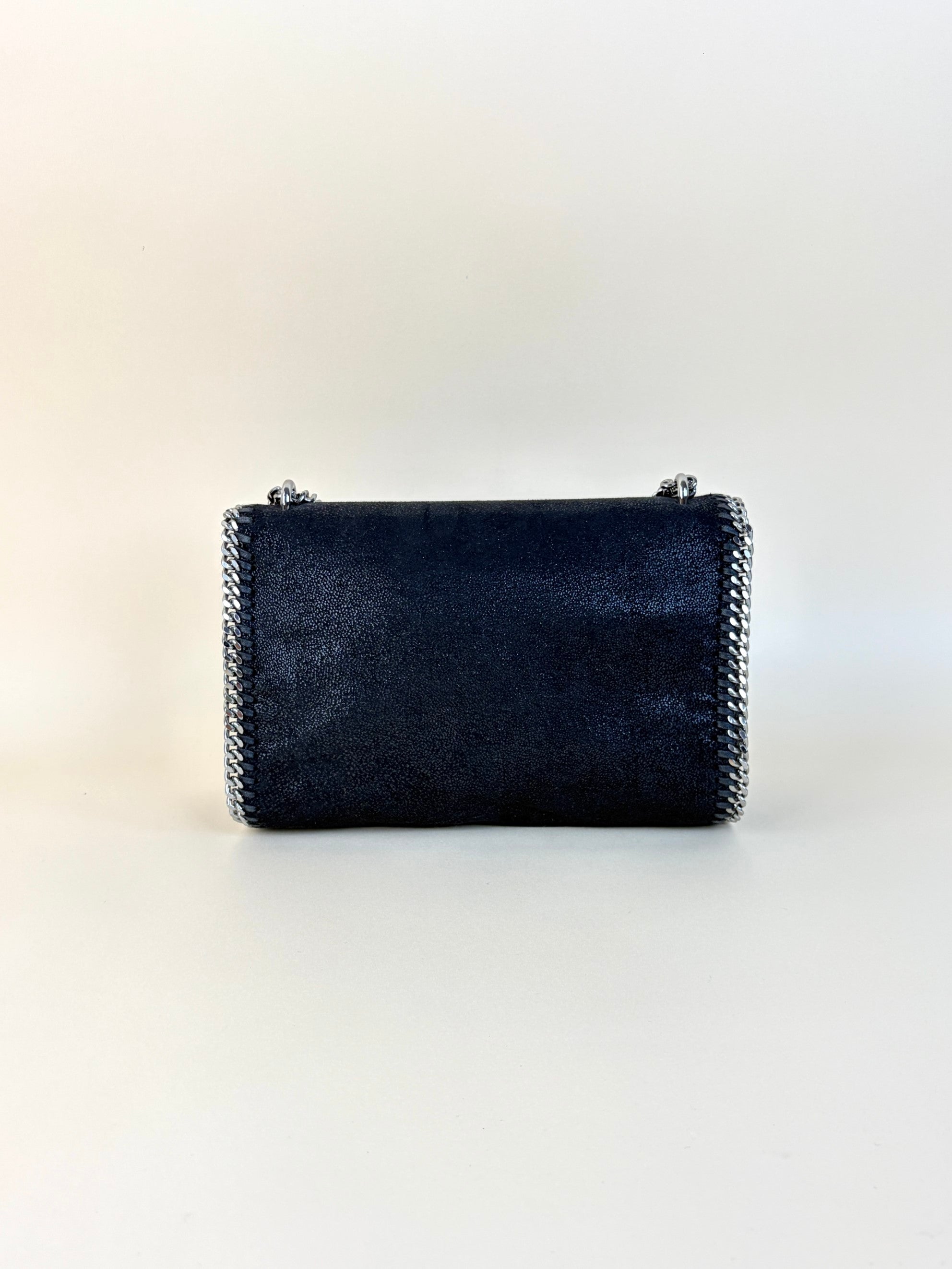 Stella Mccartney Black Shaggy Deer Falabella Flap Crossbody Bag