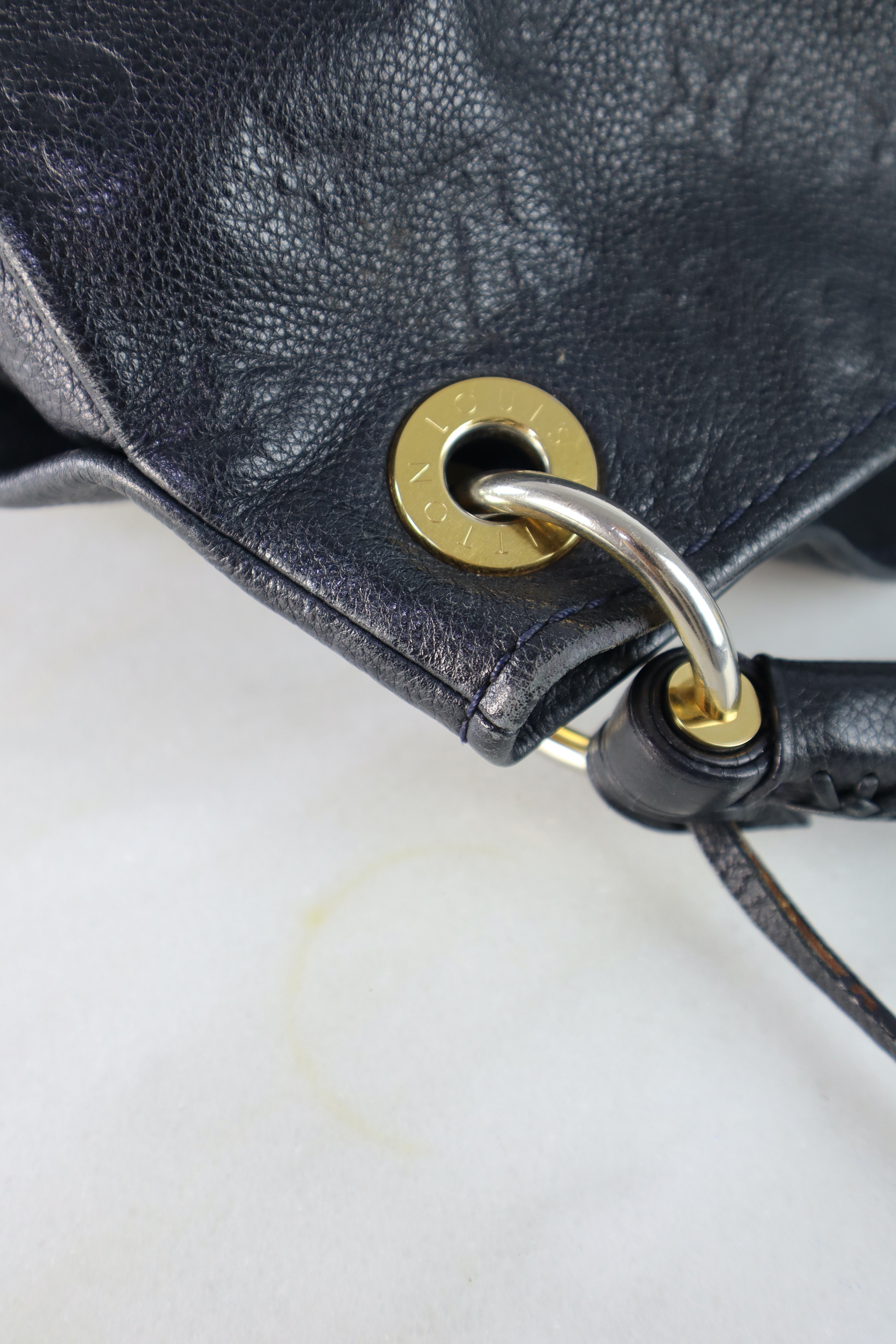 Louis Vuitton Dark Blue Monogram Empreinte Artsy MM Shoulder Bag