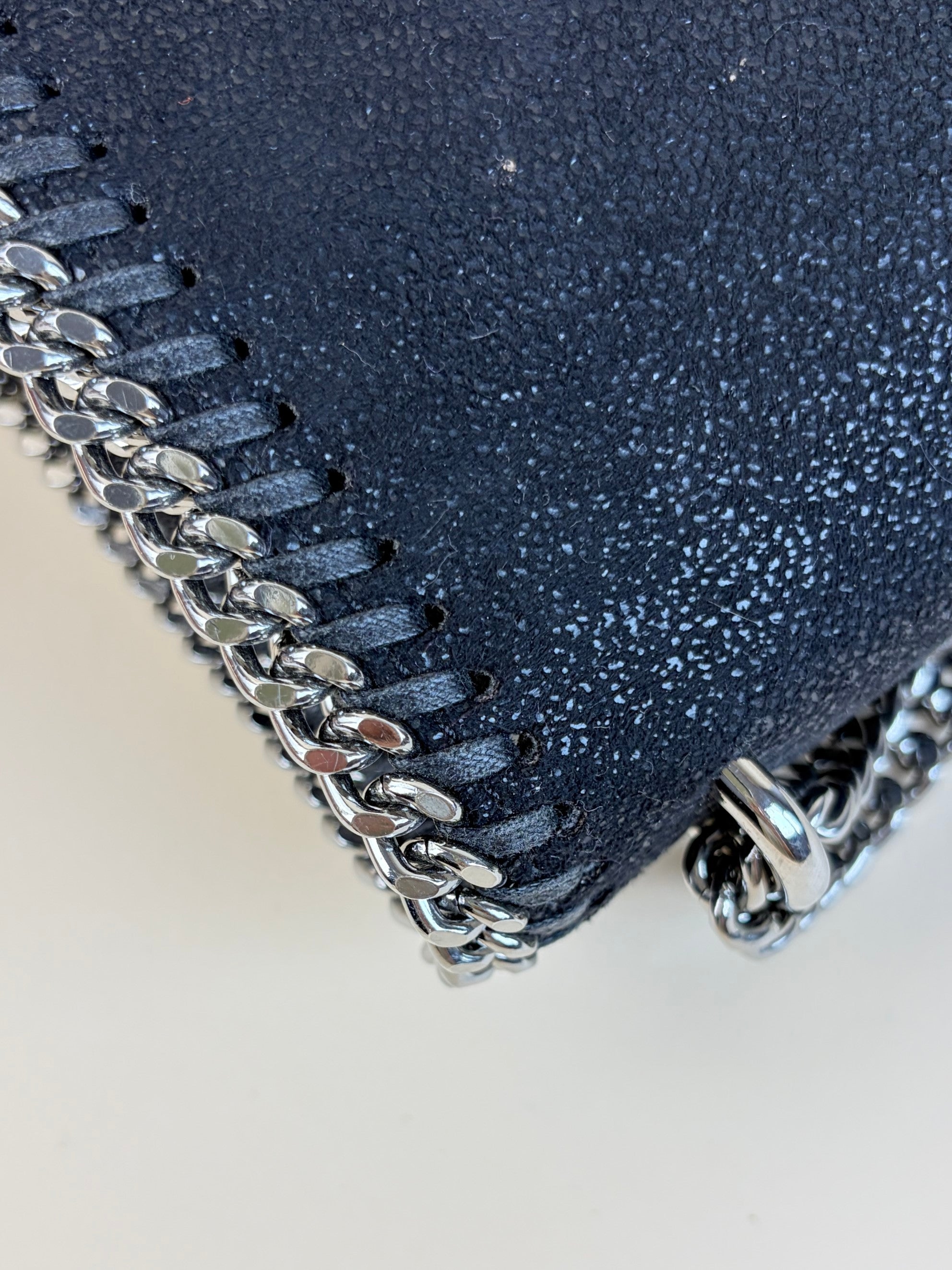 Stella Mccartney Black Shaggy Deer Falabella Flap Crossbody Bag