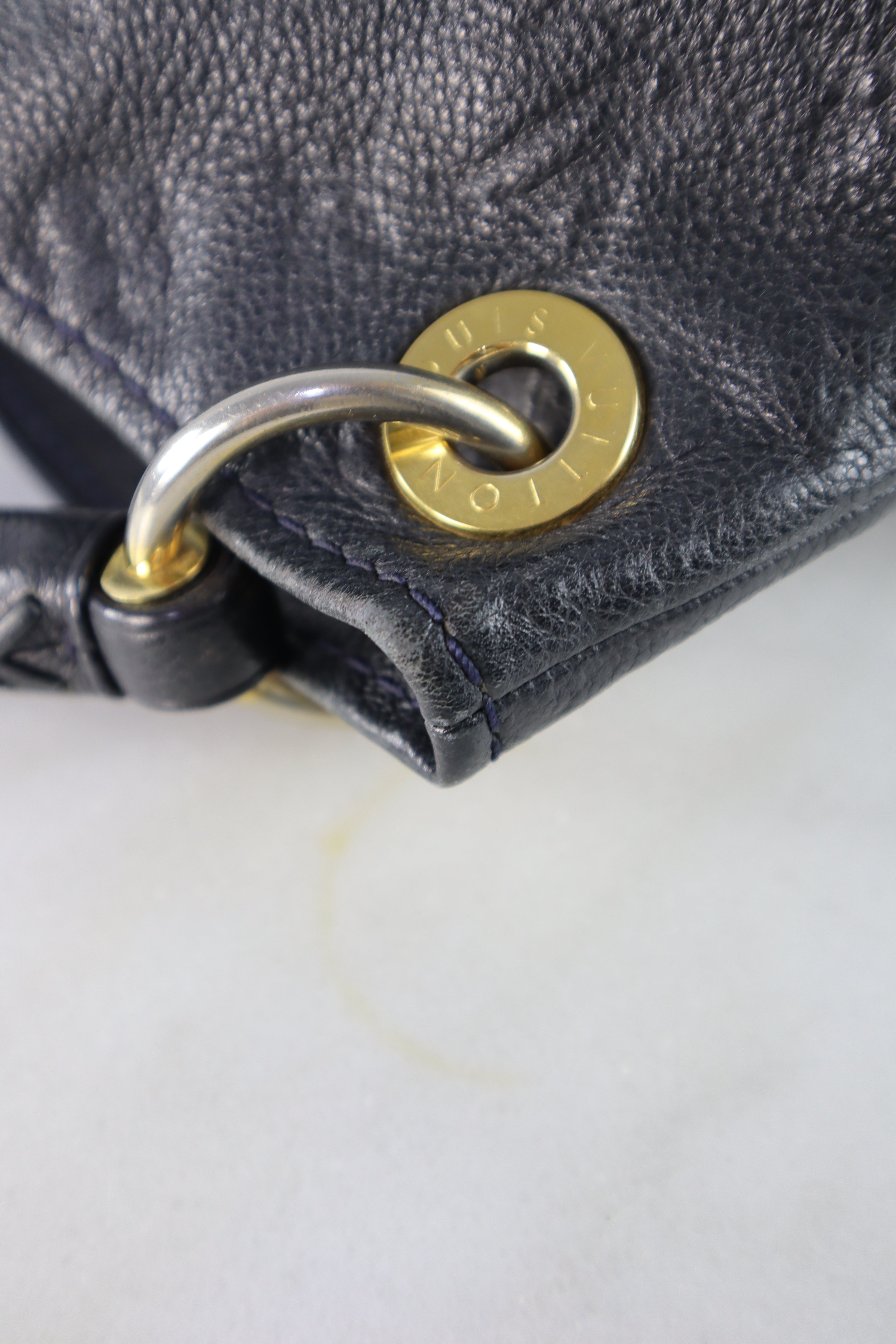 Louis Vuitton Dark Blue Monogram Empreinte Artsy MM Shoulder Bag
