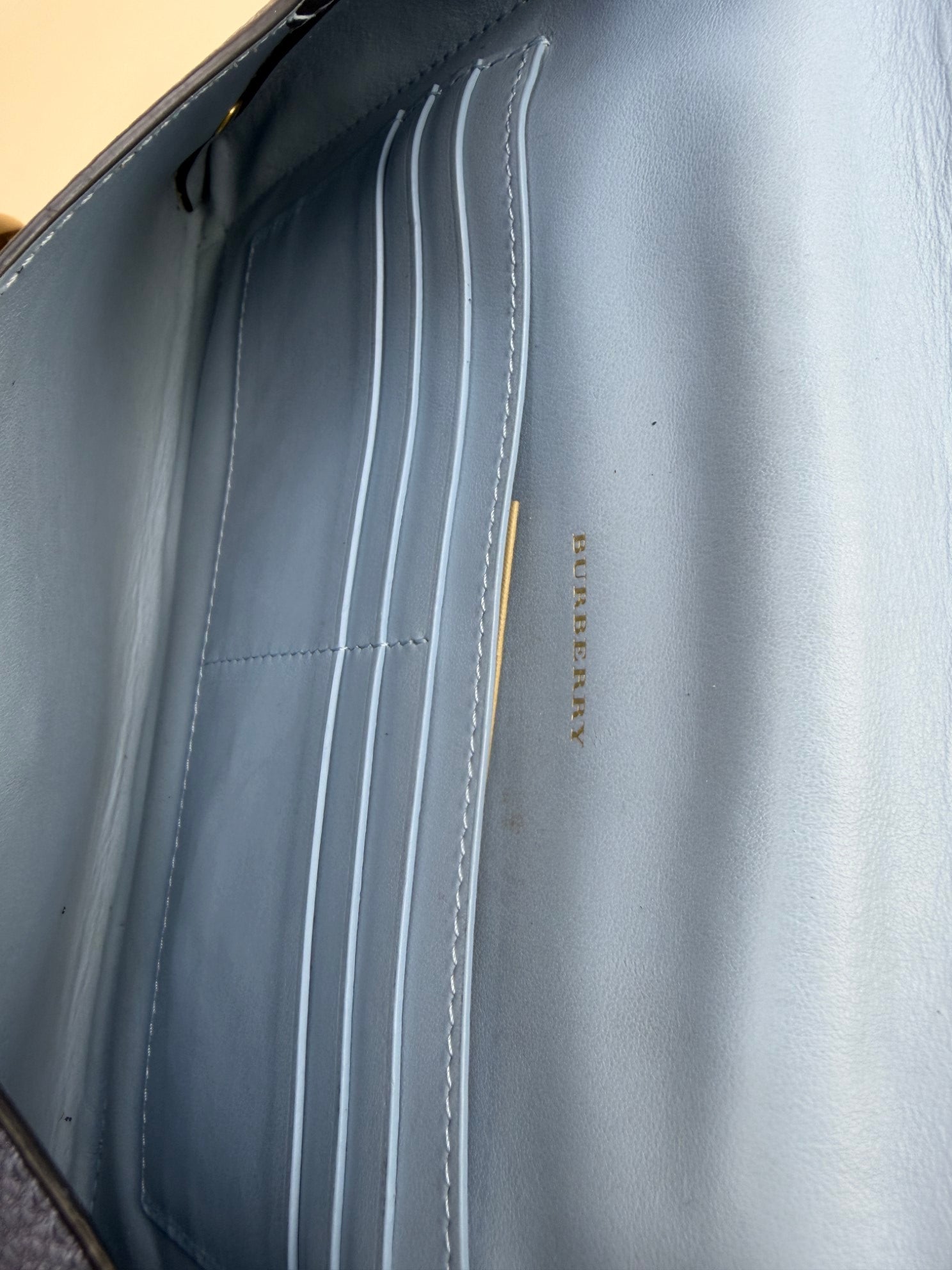 Burberry Grey Double Side Envelope Crossbody Bag