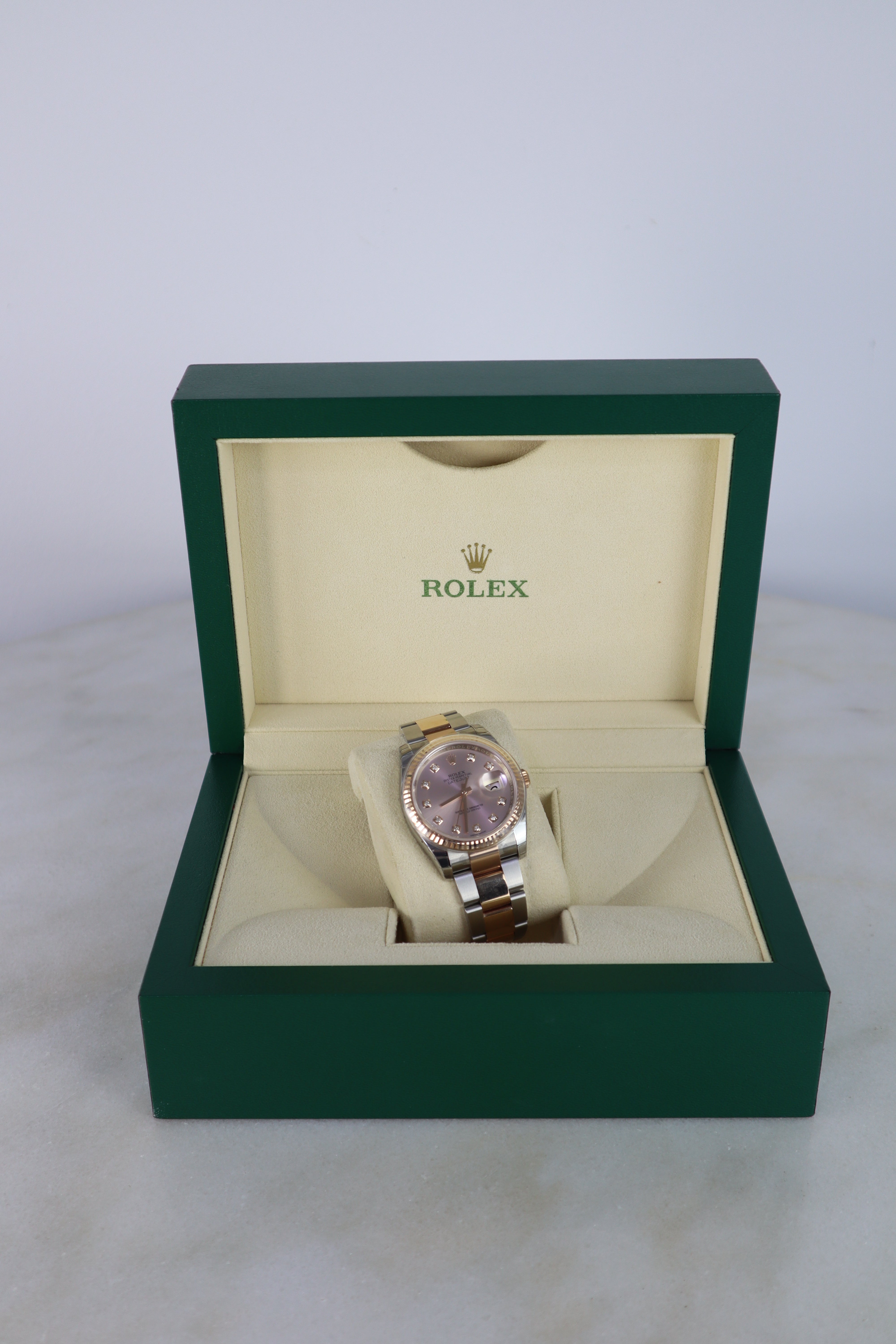 Rolex datejust 36mm diamond steel & rose gold Watch