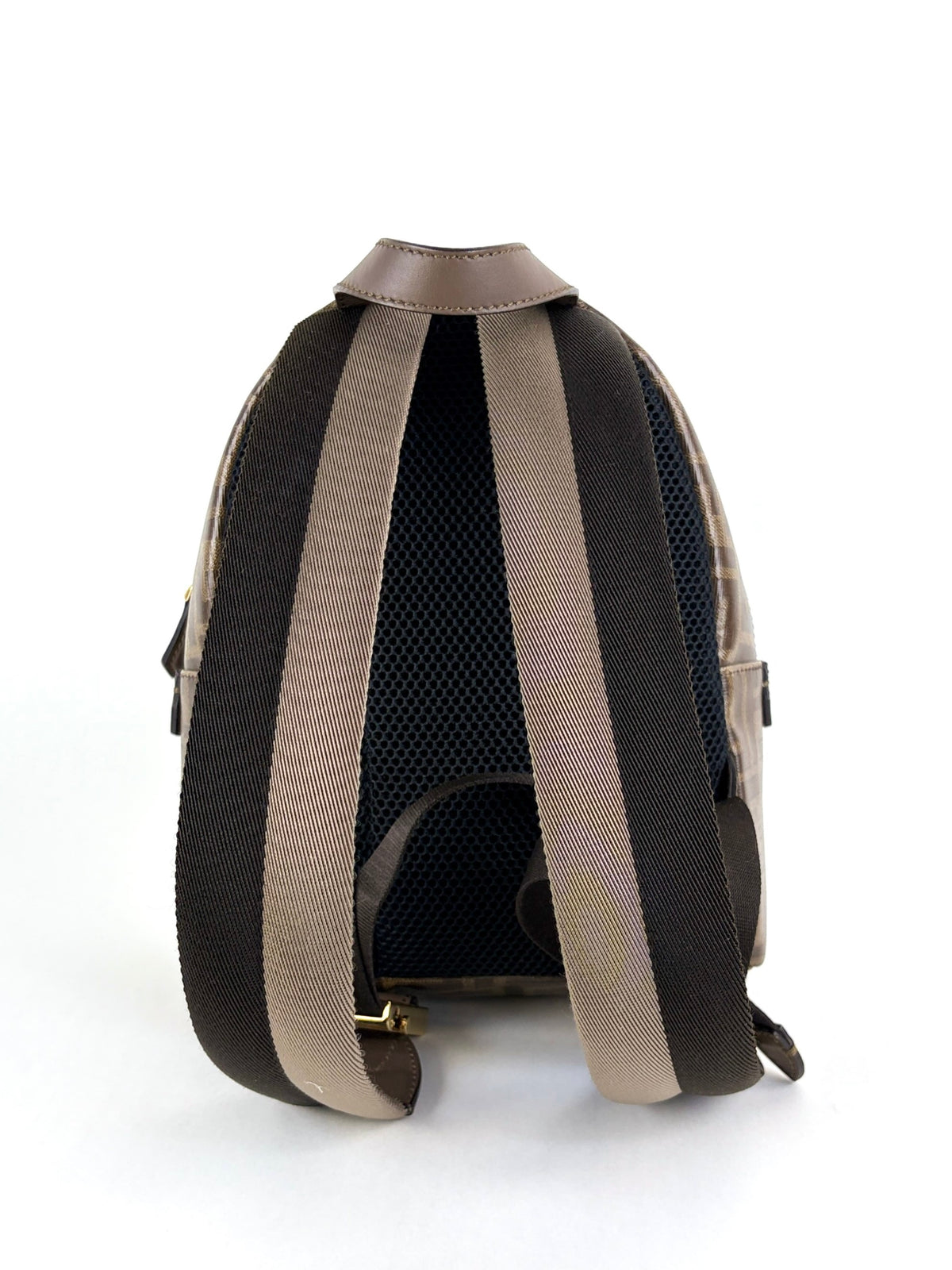Fendi x fila glazed fabric vitello century ff 1974 mania pouch pocket backpack mogano panna blueberry