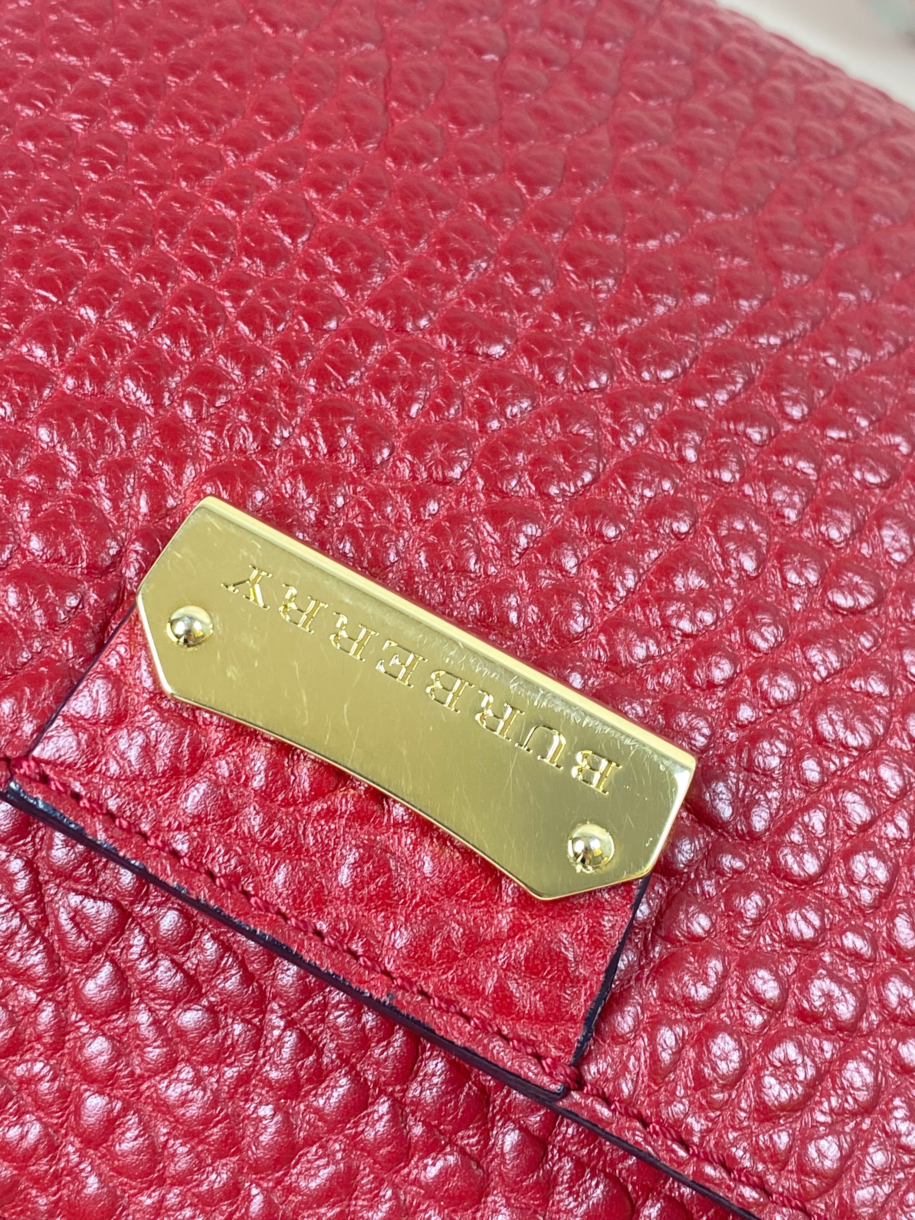 Burberry Red Signature Small Crossbody Bag