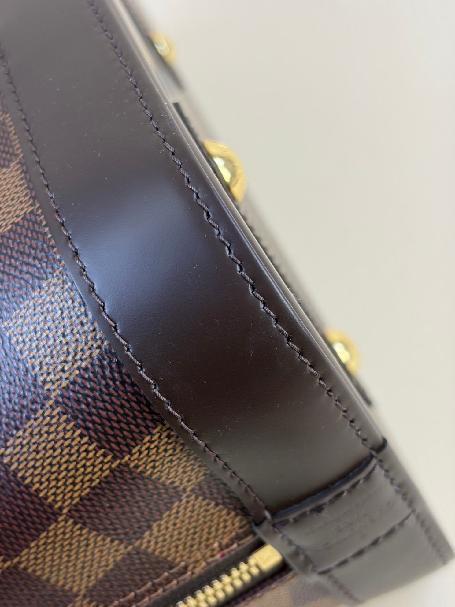 Louis Vuitton Damier Ebene Alma PM Tote Bag