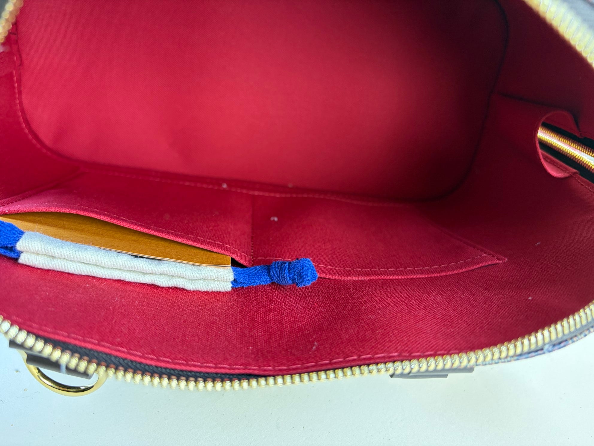 Louis Vuitton Damier Ebene Alma PM Tote Bag