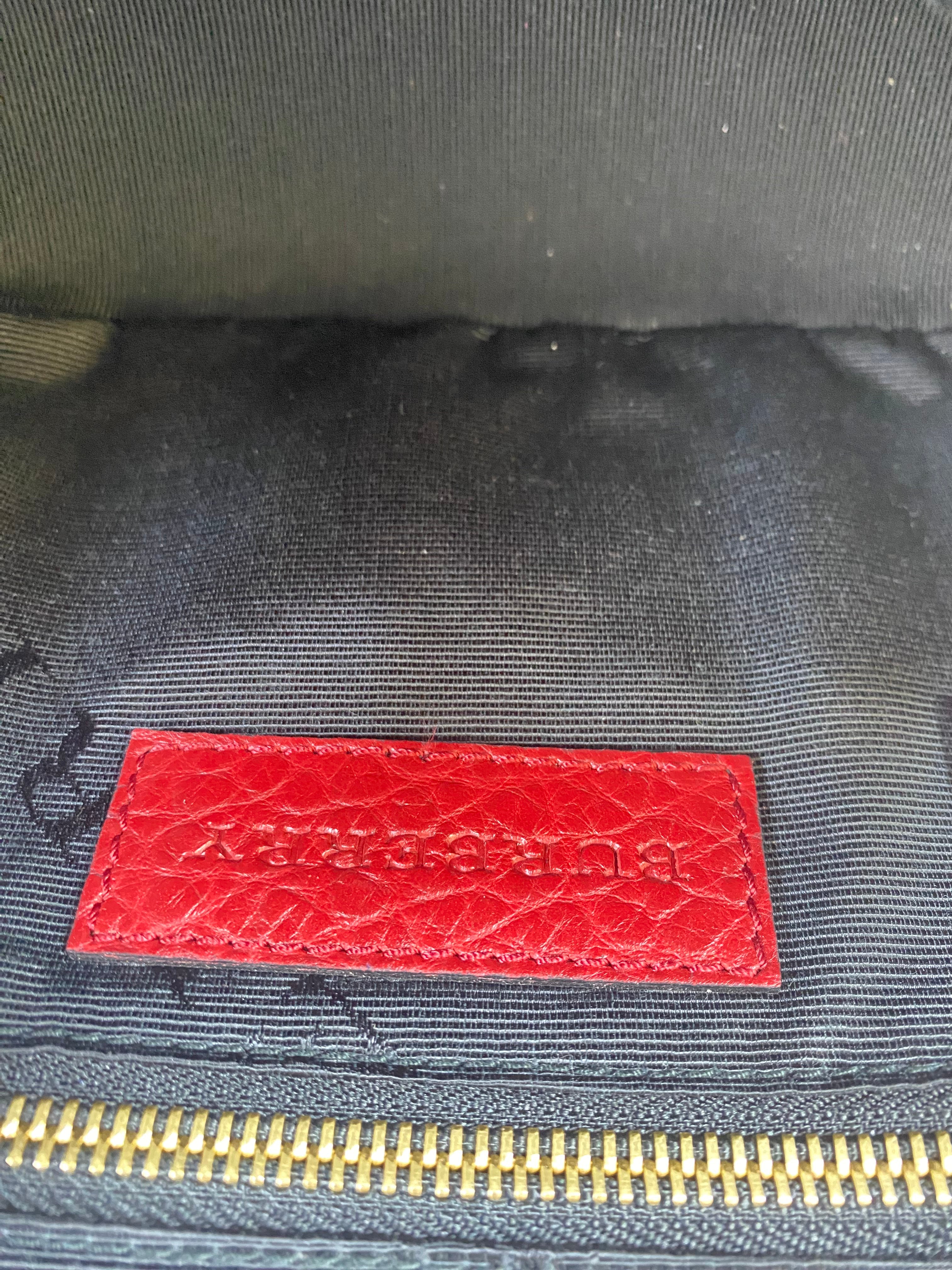 Burberry Red Signature Small Crossbody Bag