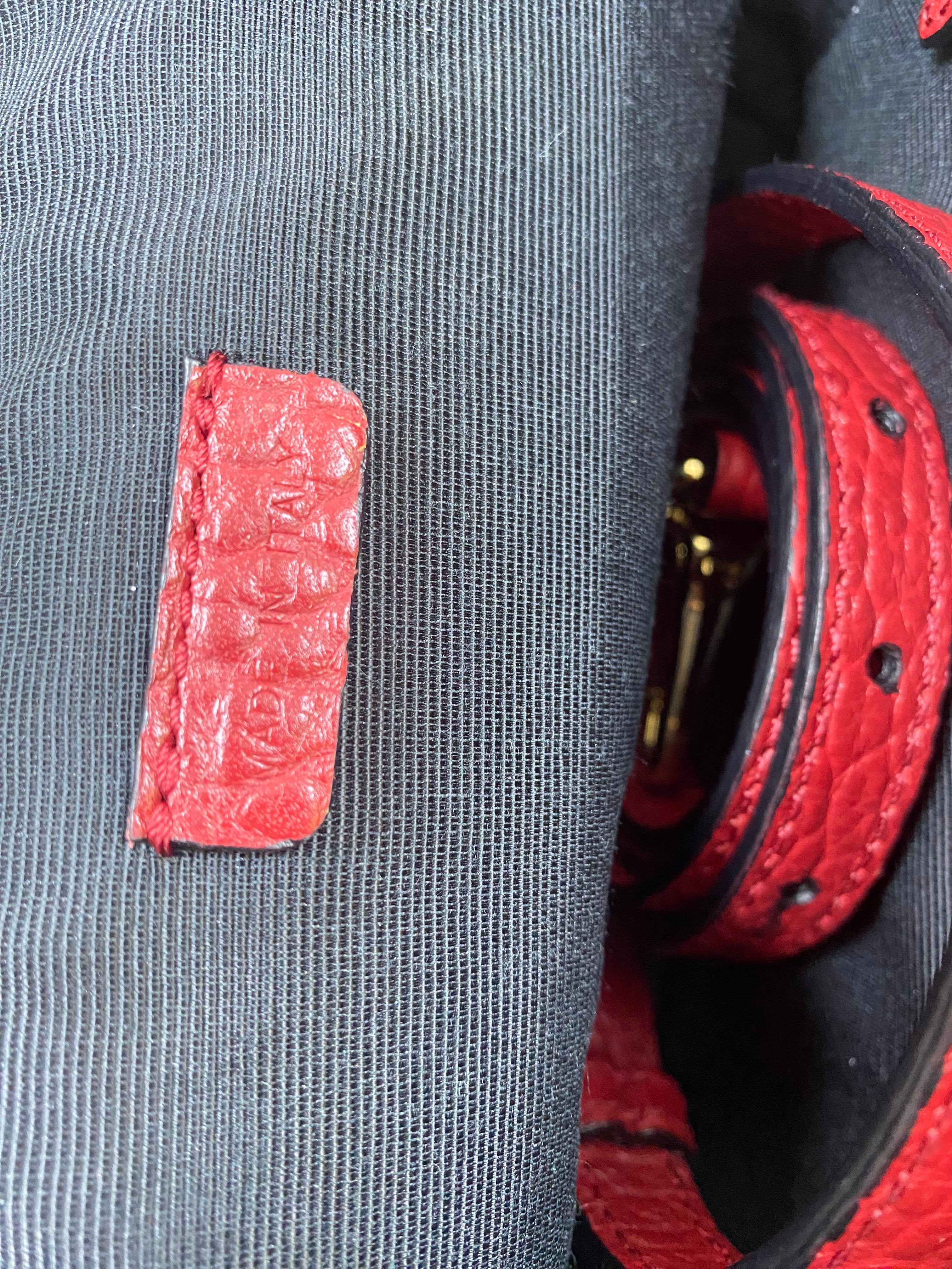 Burberry Red Signature Small Crossbody Bag