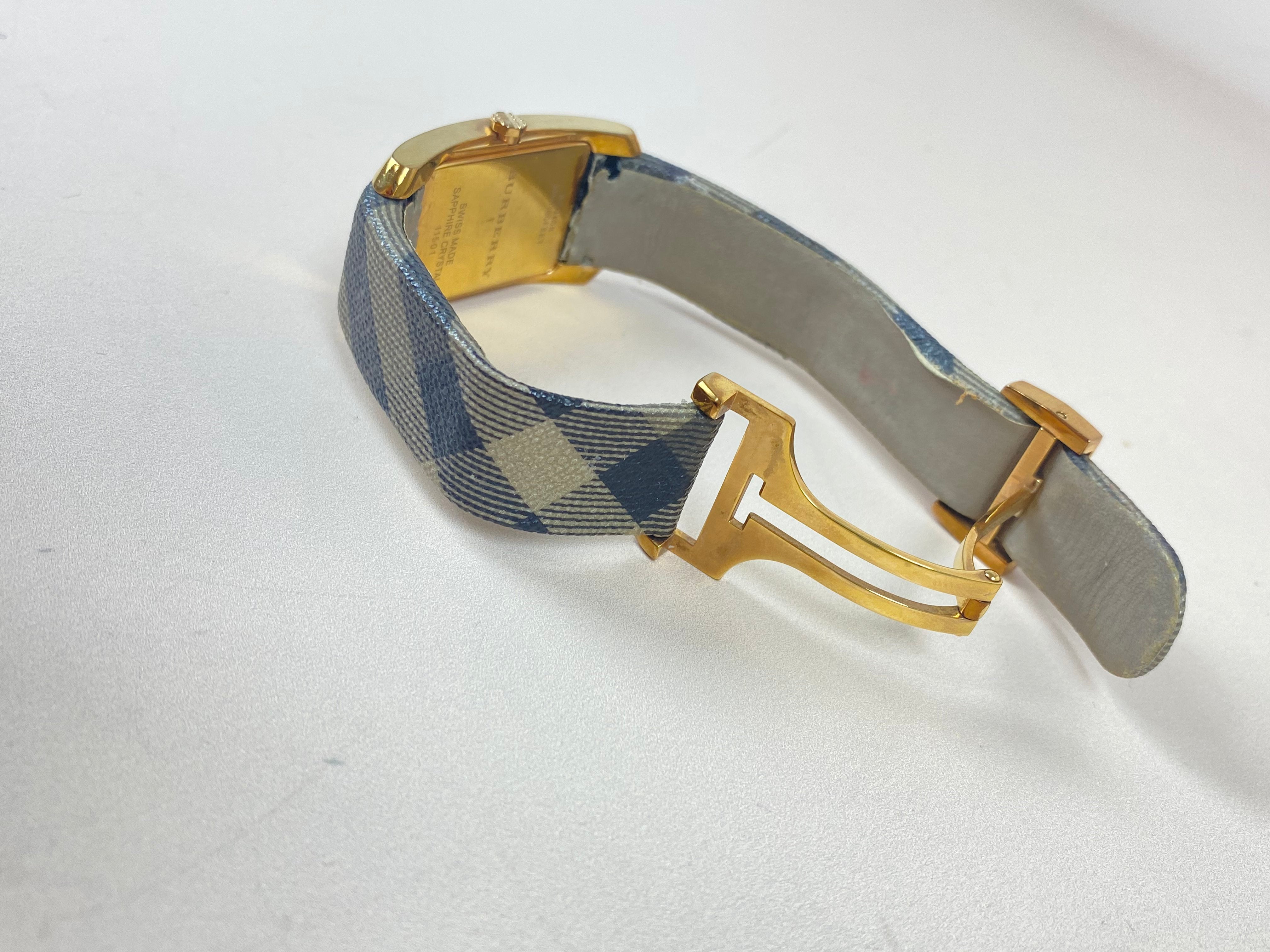 Burberry Gold City Square Pioneer House Check Watch