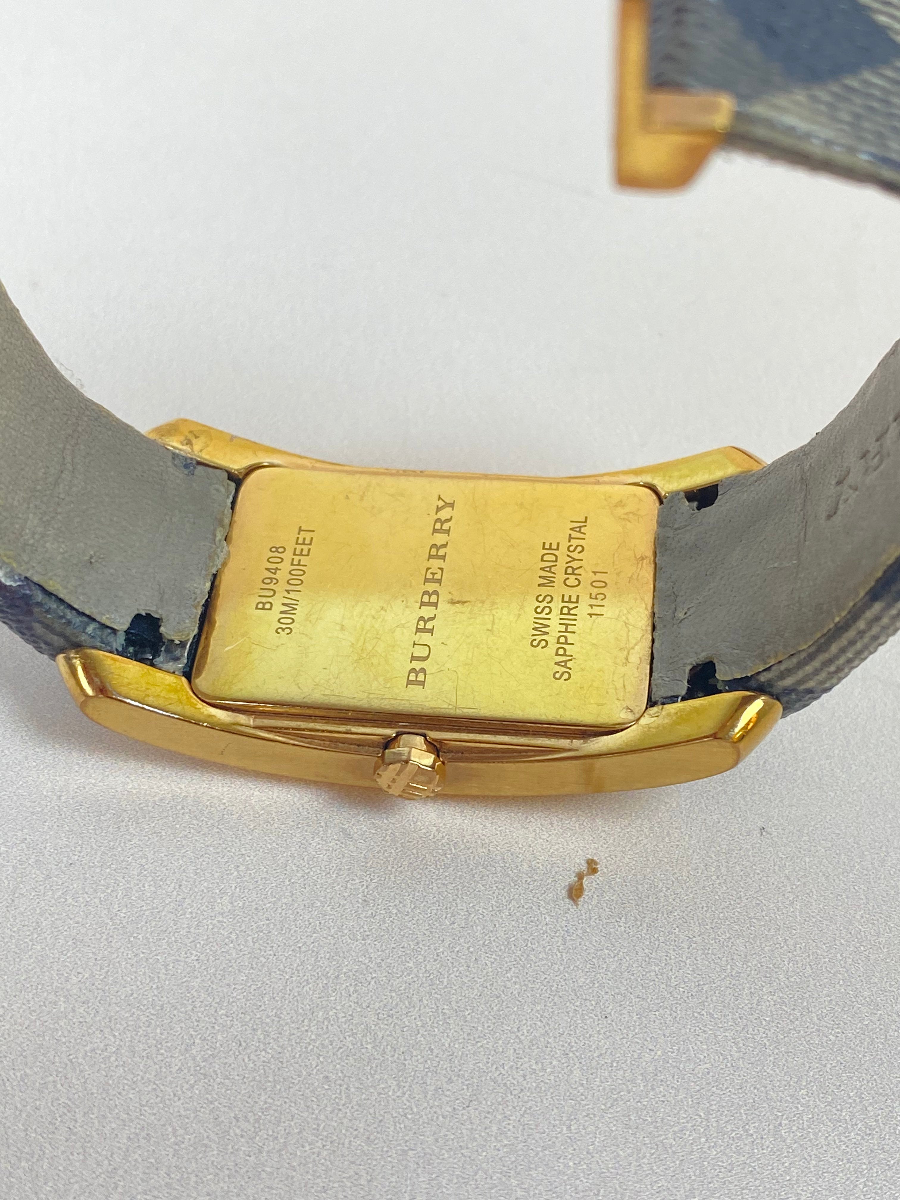 Burberry Gold City Square Pioneer House Check Watch