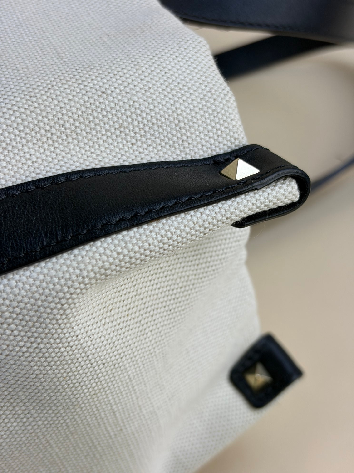 Valentino Bicolor VLTN Print Rockstud Tote Bag