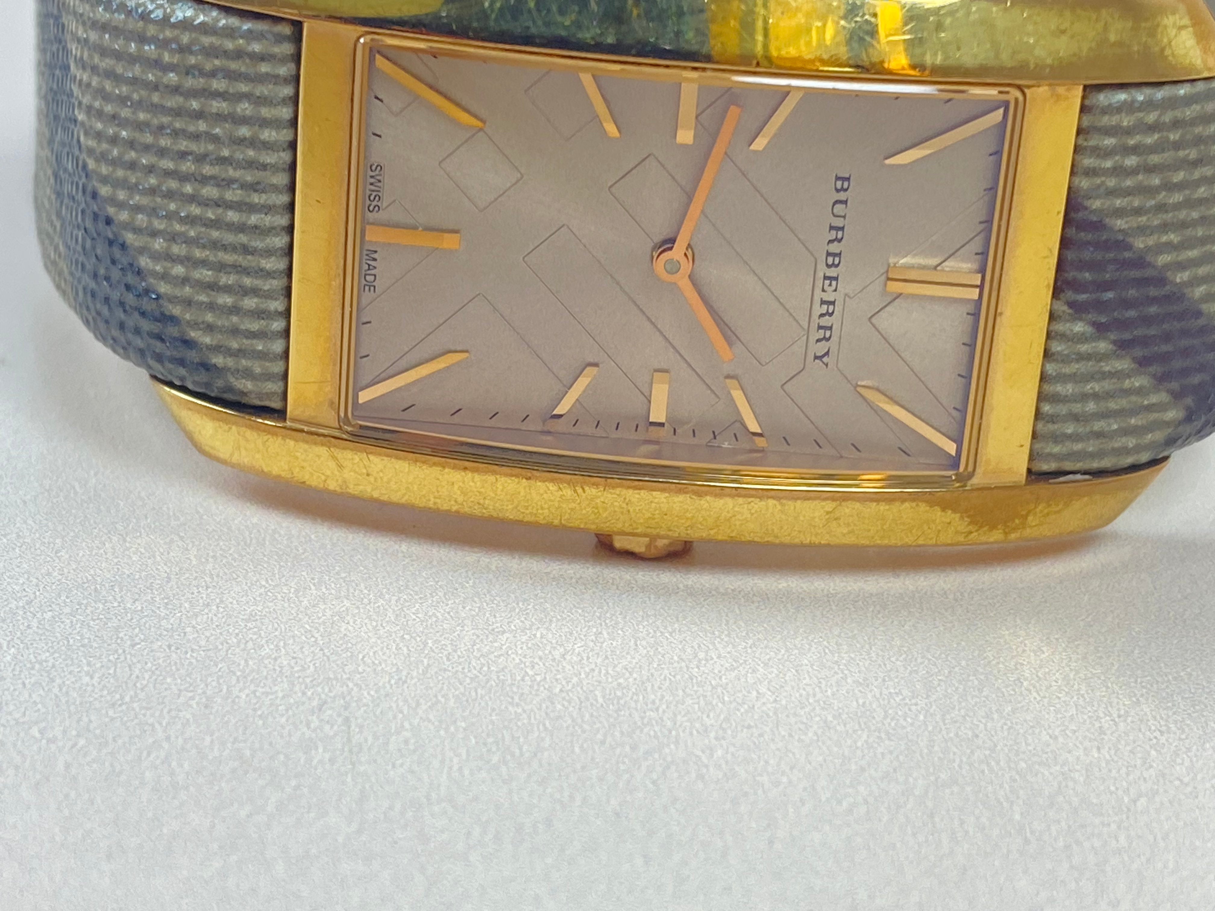 Burberry Gold City Square Pioneer House Check Watch