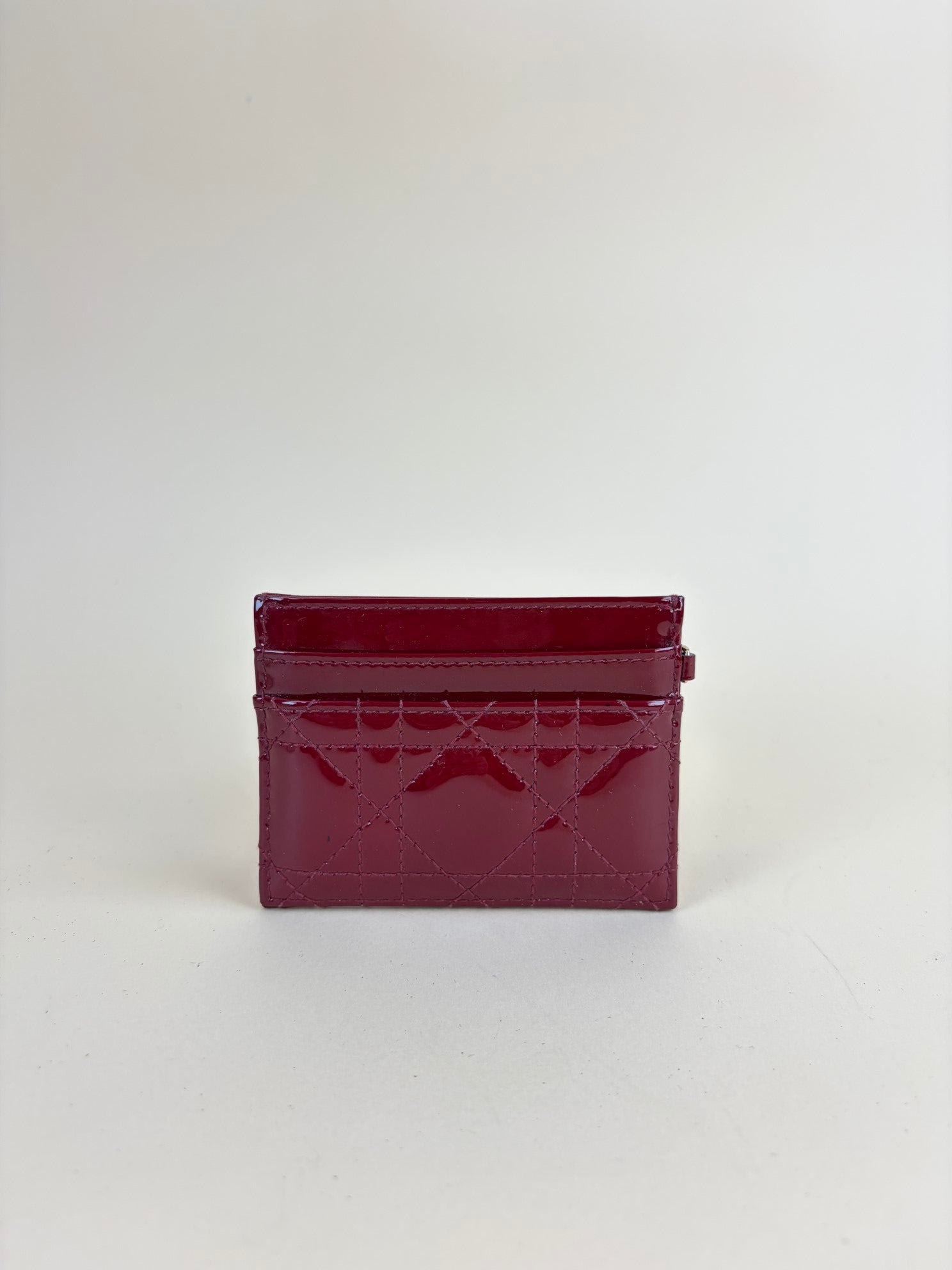 Christian Dior Red Lady Dior Freesia Card Holder