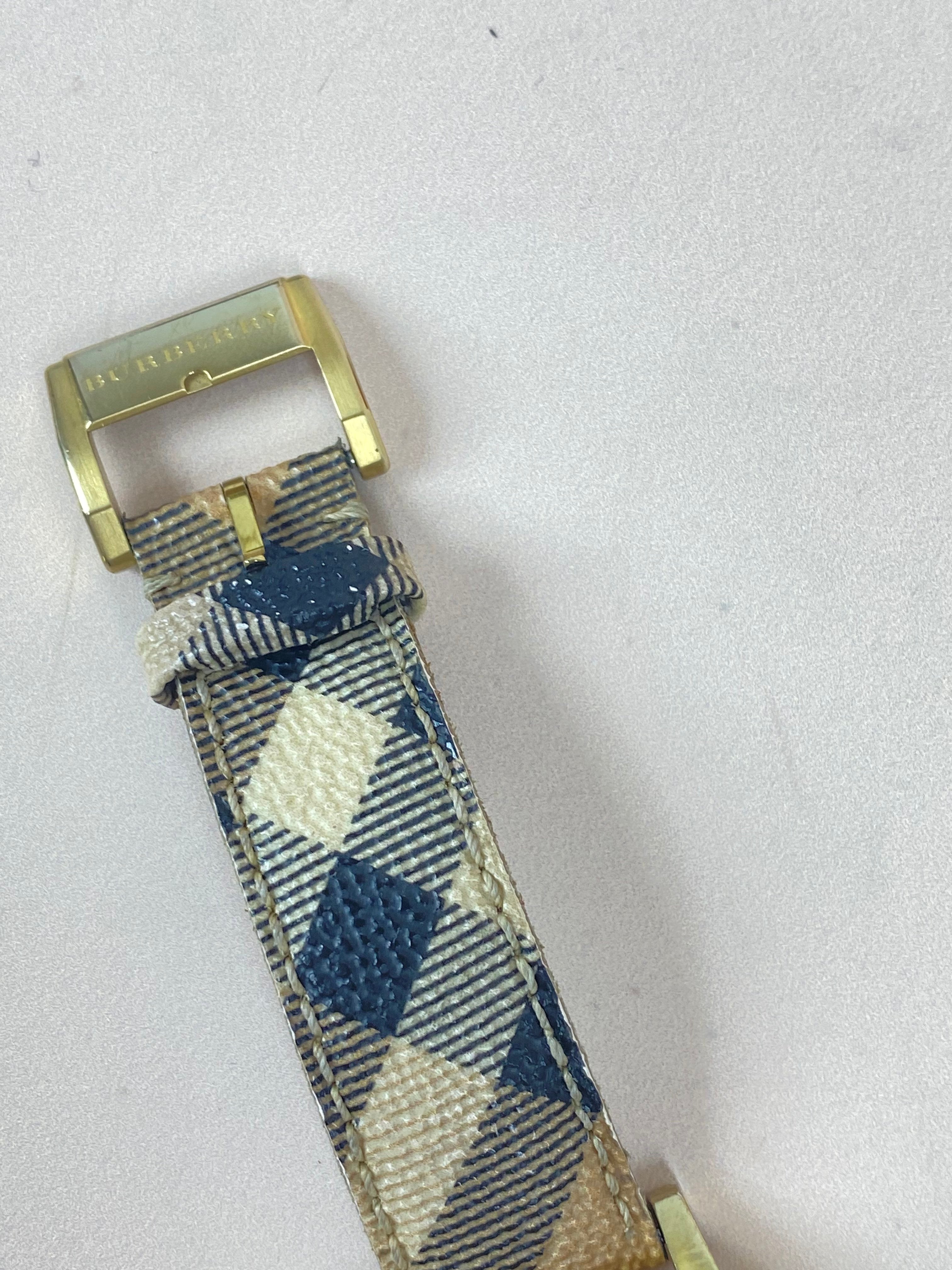 Burberry Gold House Check 38mm Watch (Unisex)
