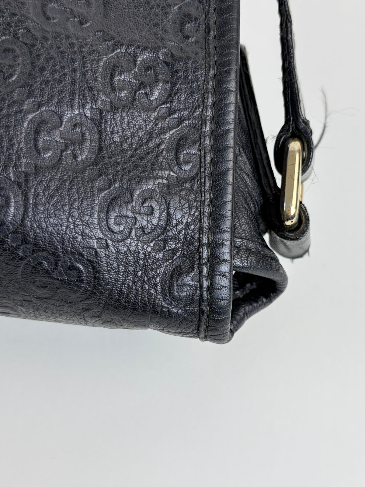 Gucci guccissima leather small flap messenger bag