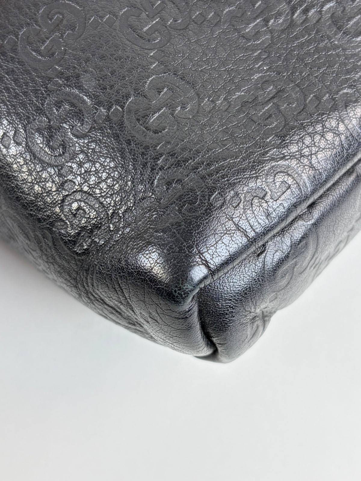 Gucci guccissima leather small flap messenger bag