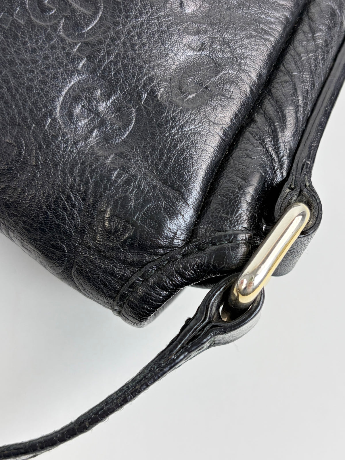 Gucci guccissima leather small flap messenger bag