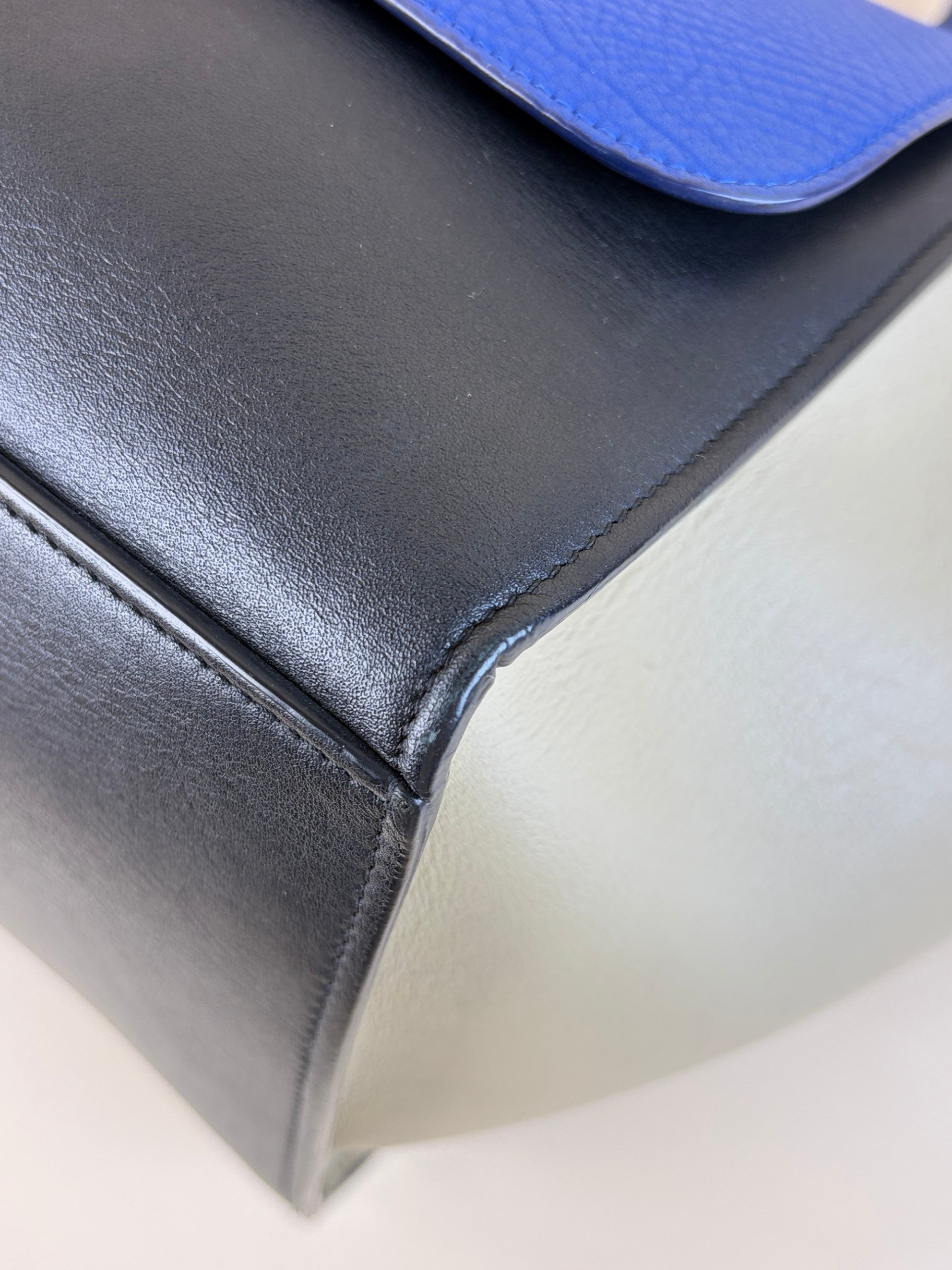 Celine Tricolor Trapeze top handle smooth calfskin