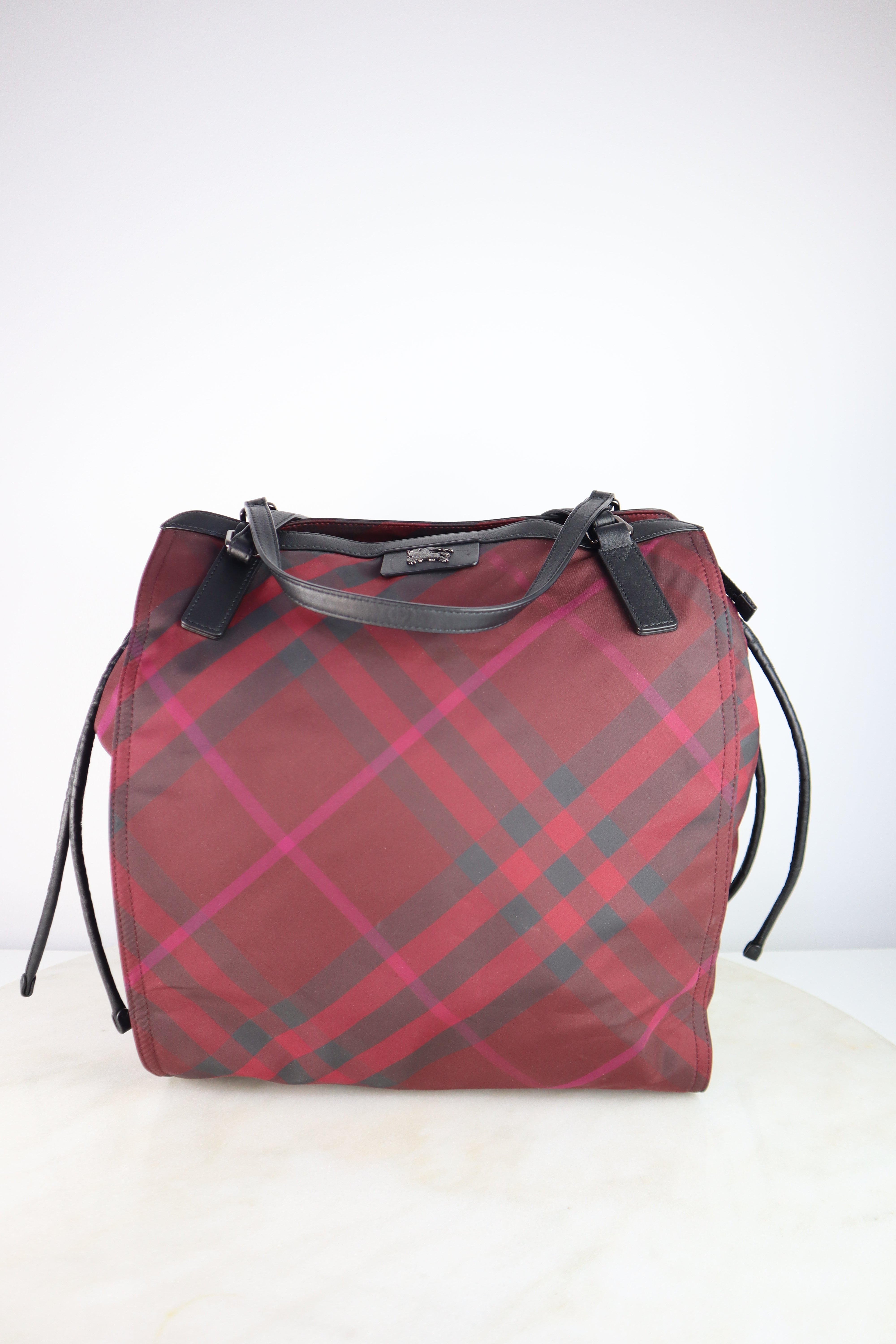 Burberry Red Nova Check Shoulder Bag
