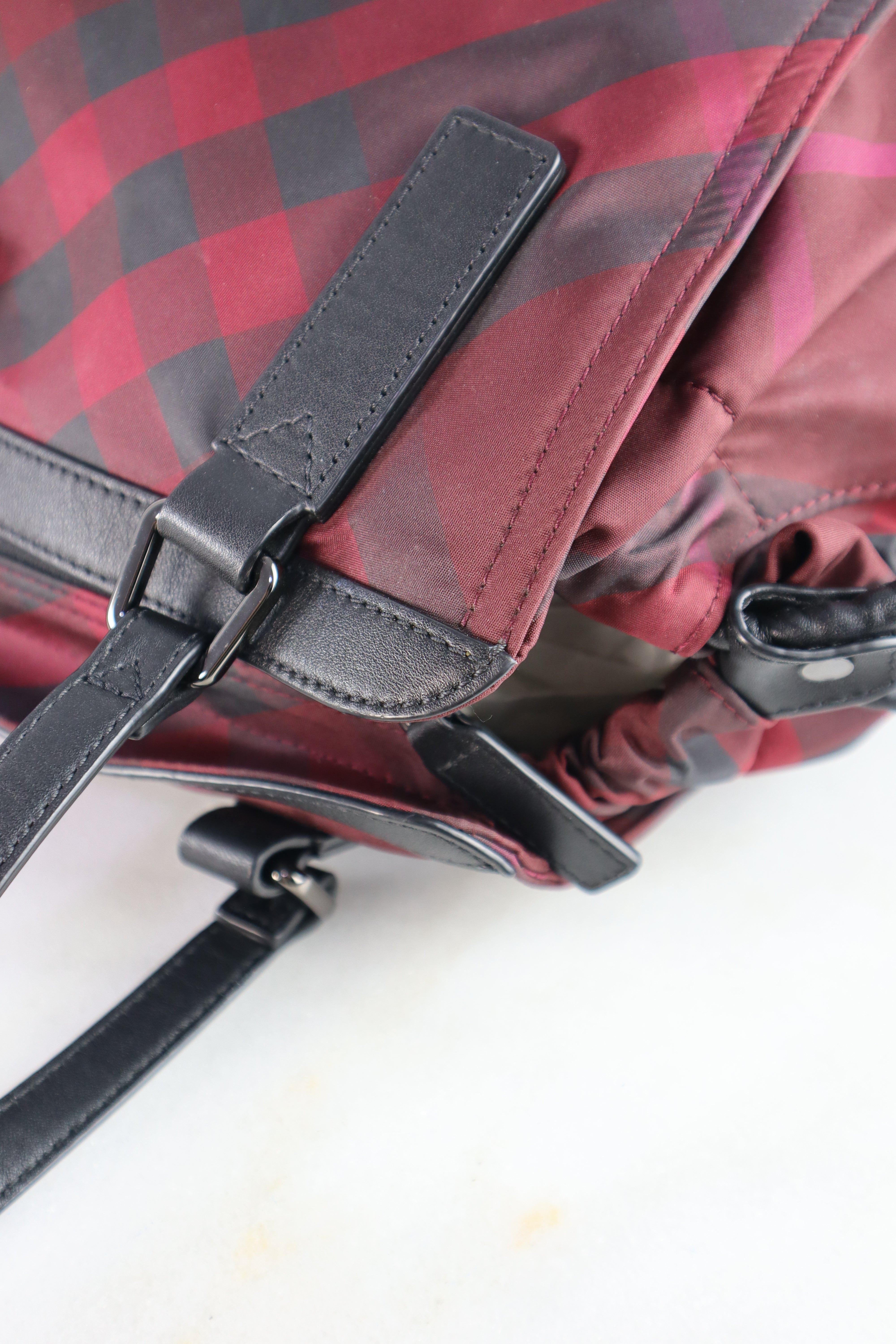 Burberry Red Nova Check Shoulder Bag