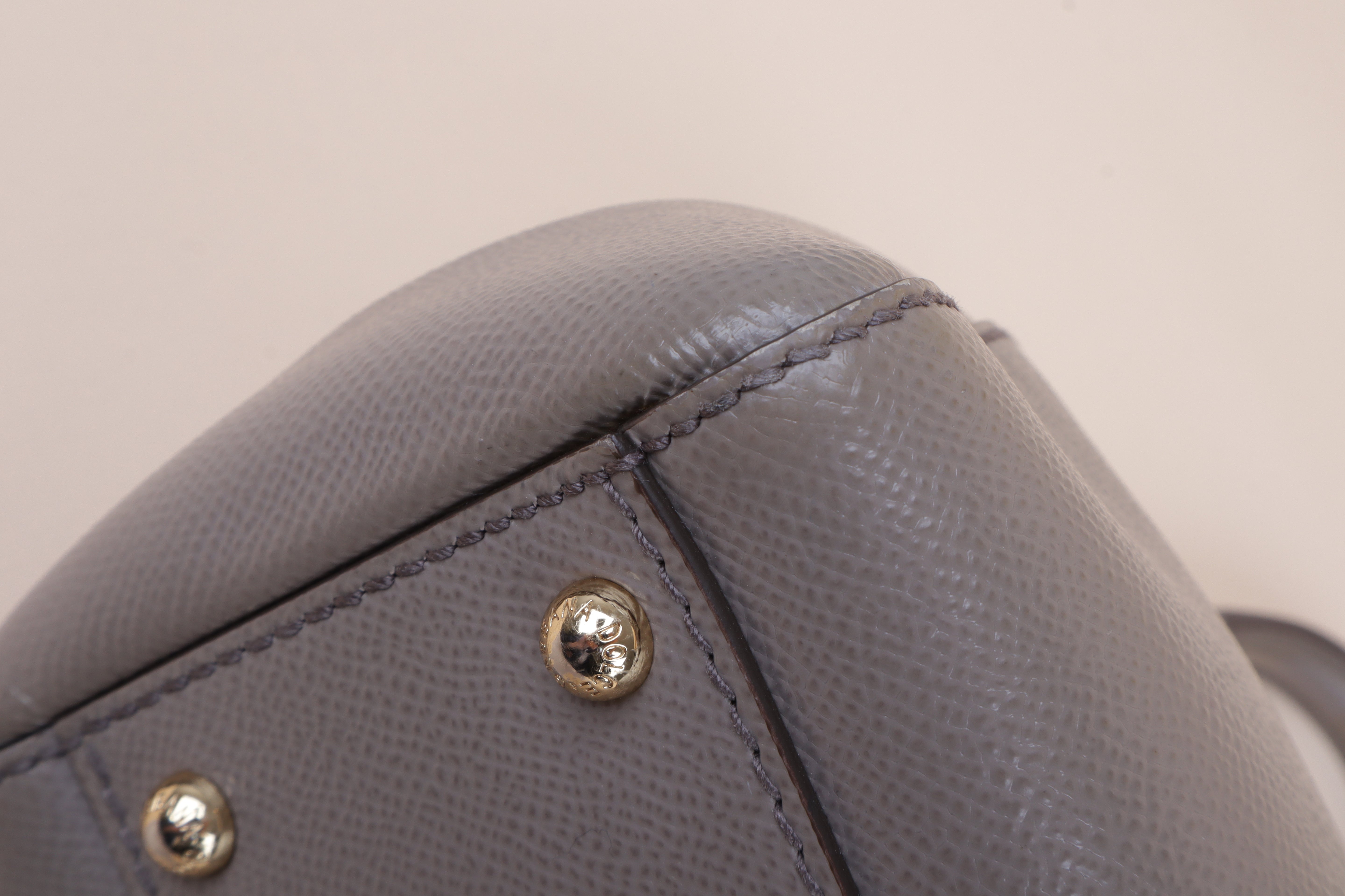 Dolce & Gabbana Grey Sicily Large Top Handle Bag with Strap