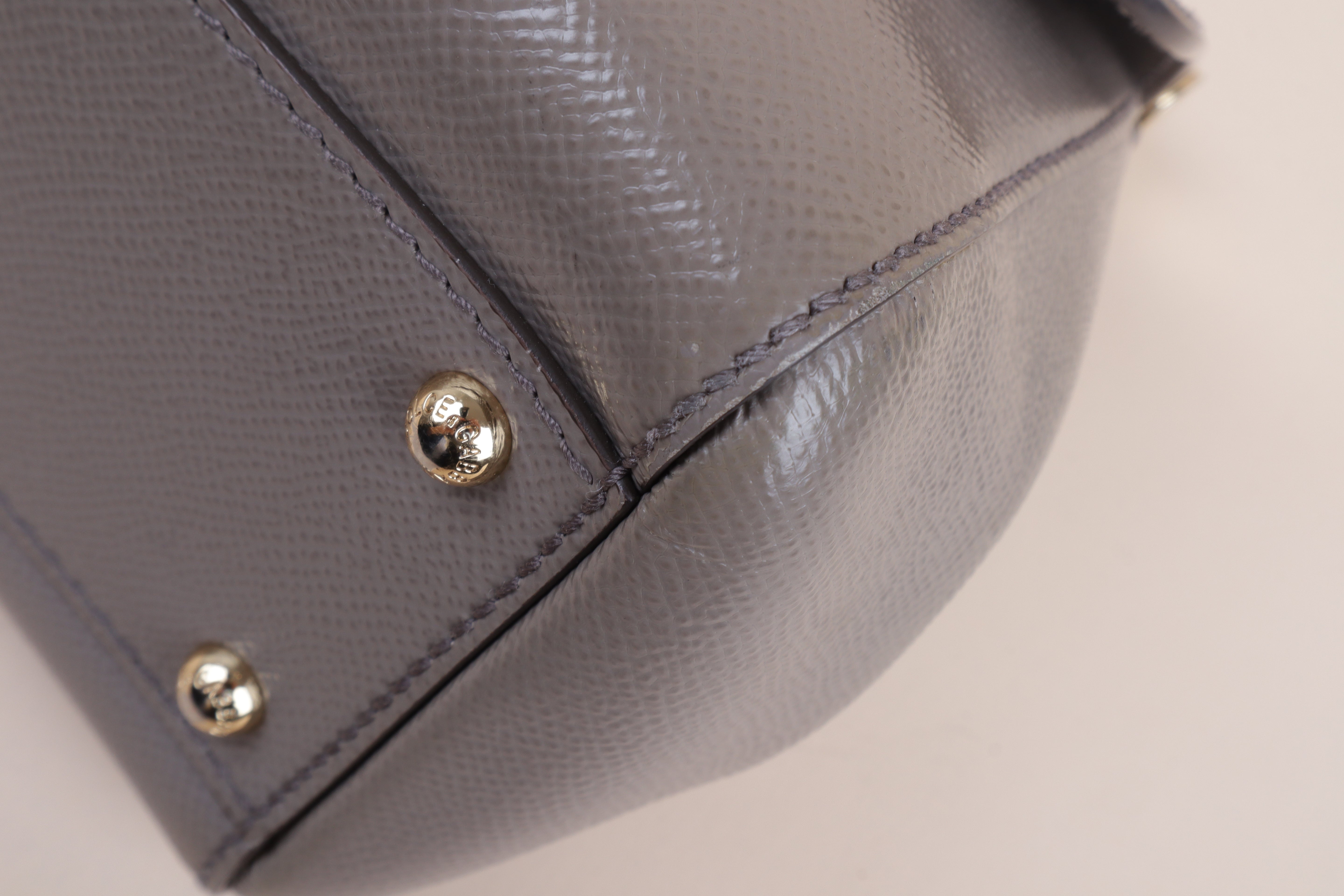 Dolce & Gabbana Grey Sicily Large Top Handle Bag with Strap