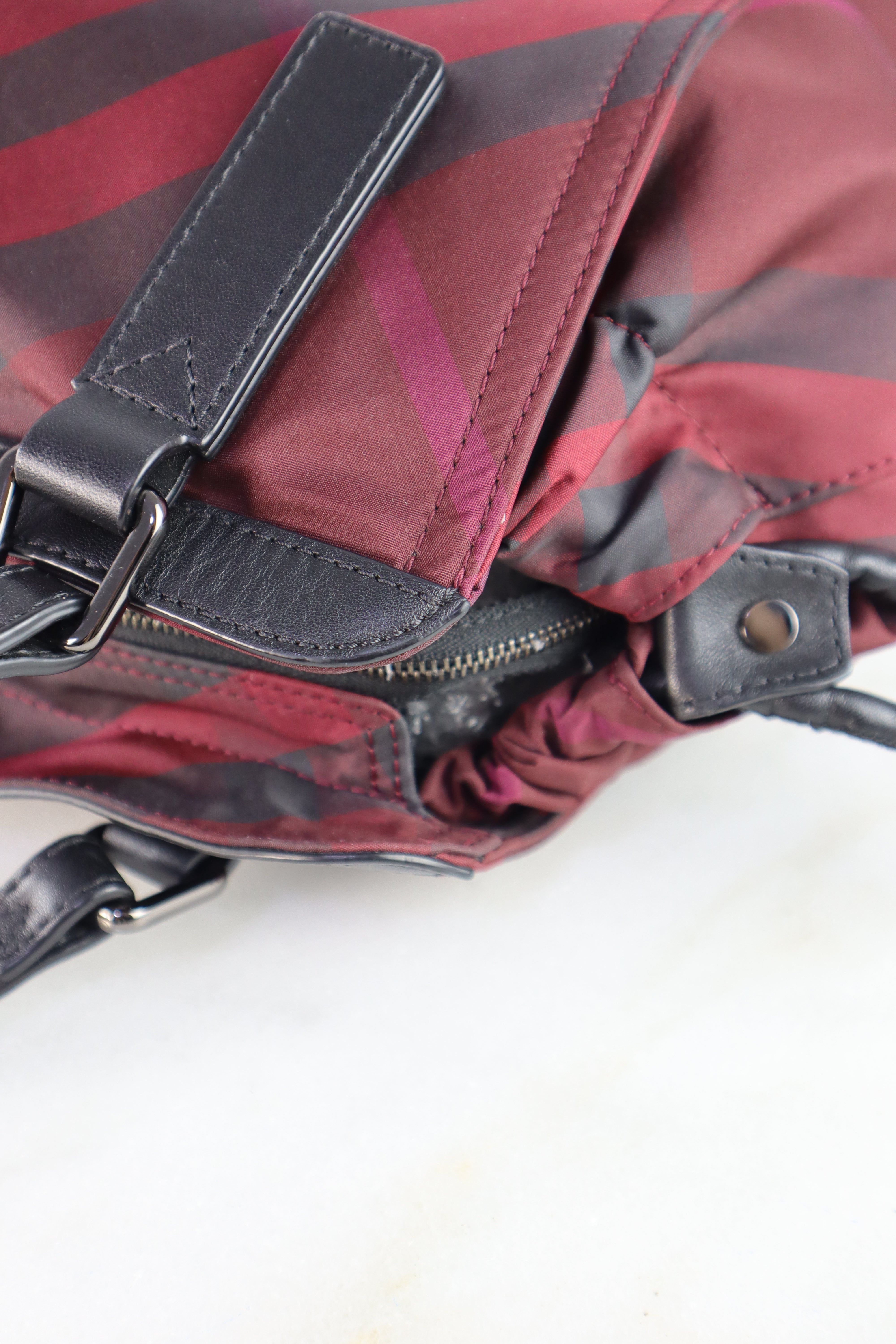 Burberry Red Nova Check Shoulder Bag