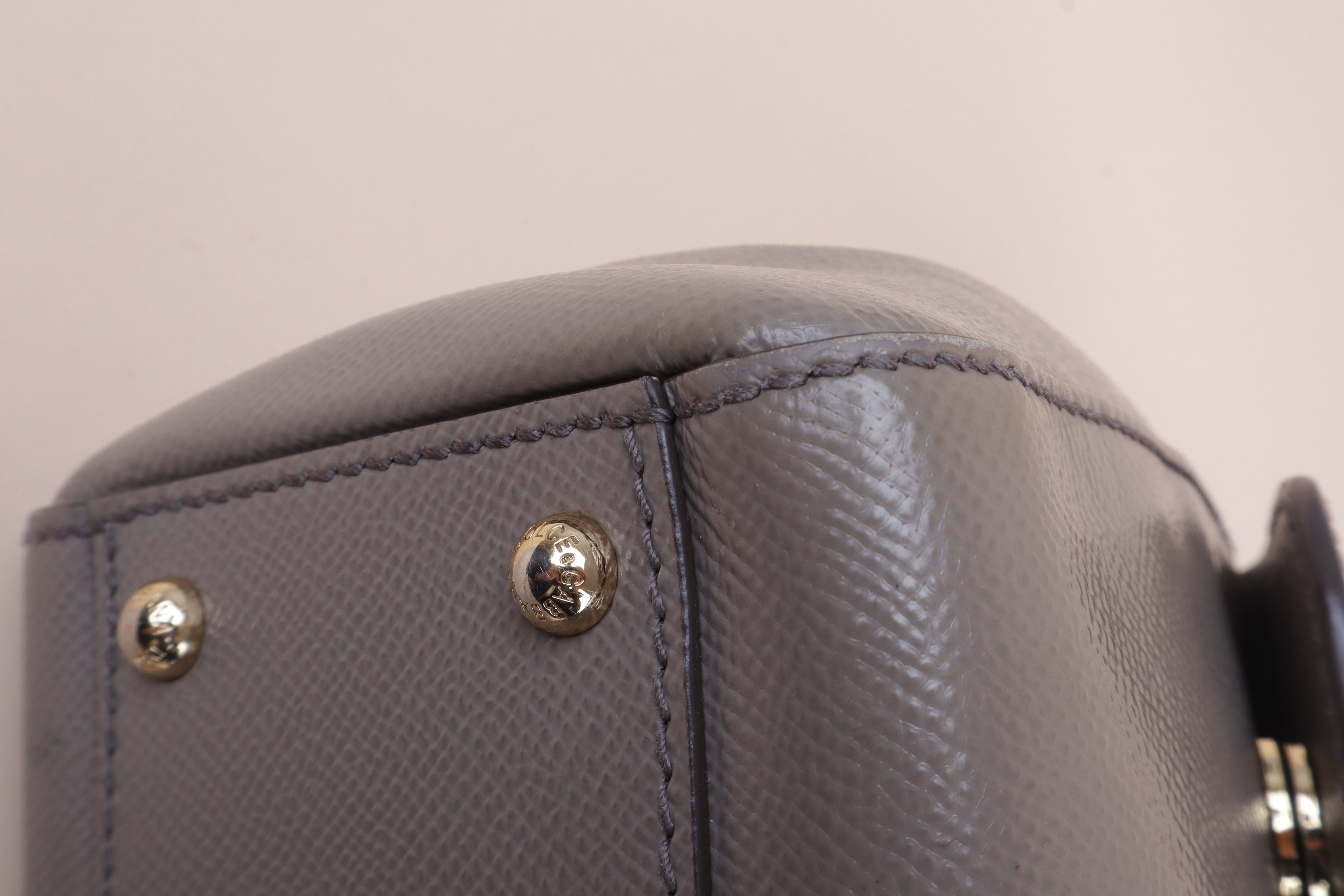 Dolce & Gabbana Grey Sicily Large Top Handle Bag with Strap