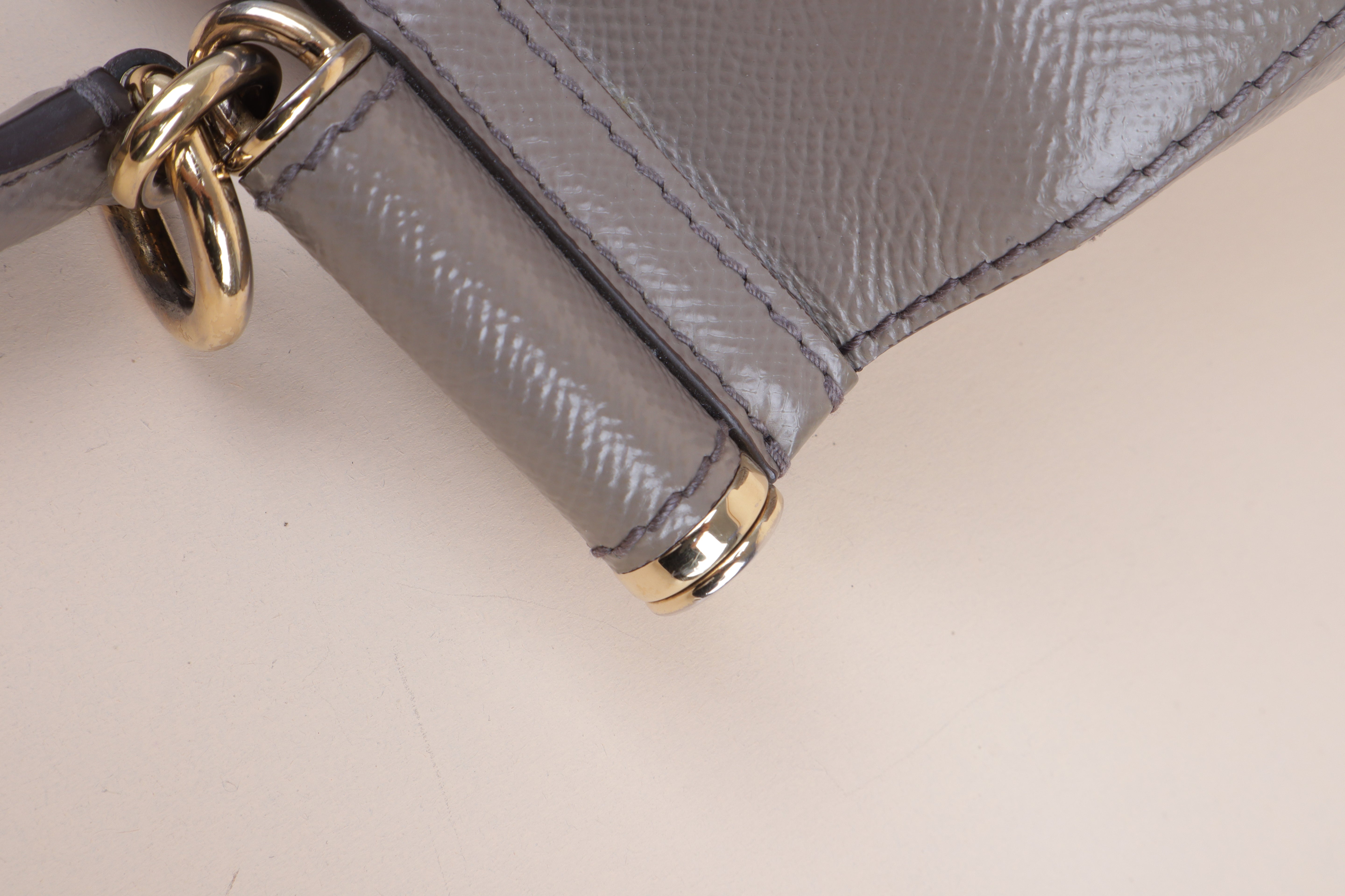 Dolce & Gabbana Grey Sicily Large Top Handle Bag with Strap