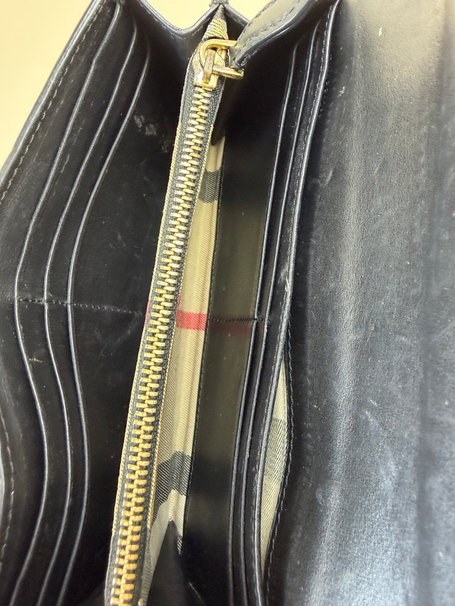 Burberry Black Buckle Continental Long Wallet