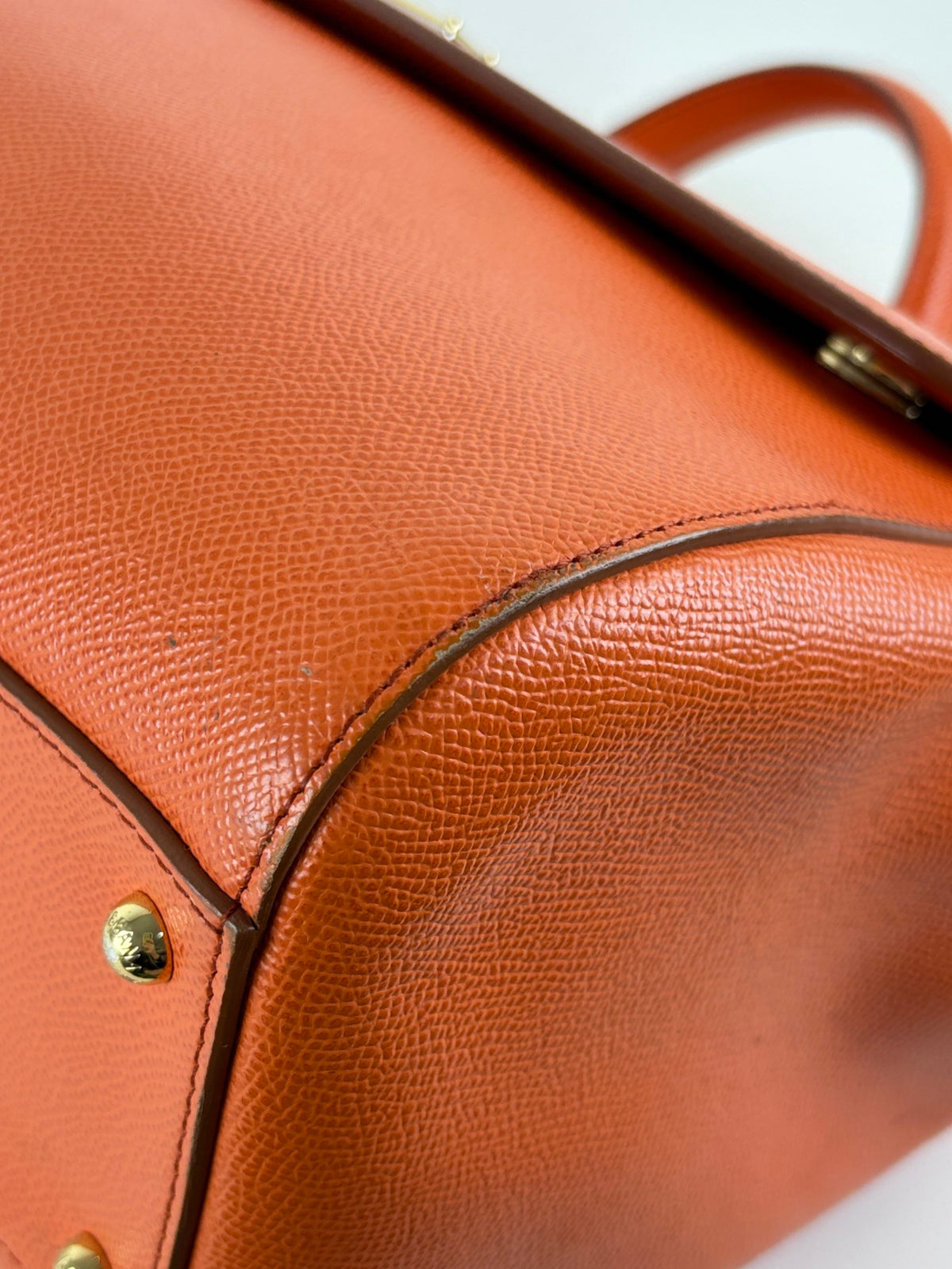 Dolce & Gabbana orange Dauphine calfskin leather Sicily maxi