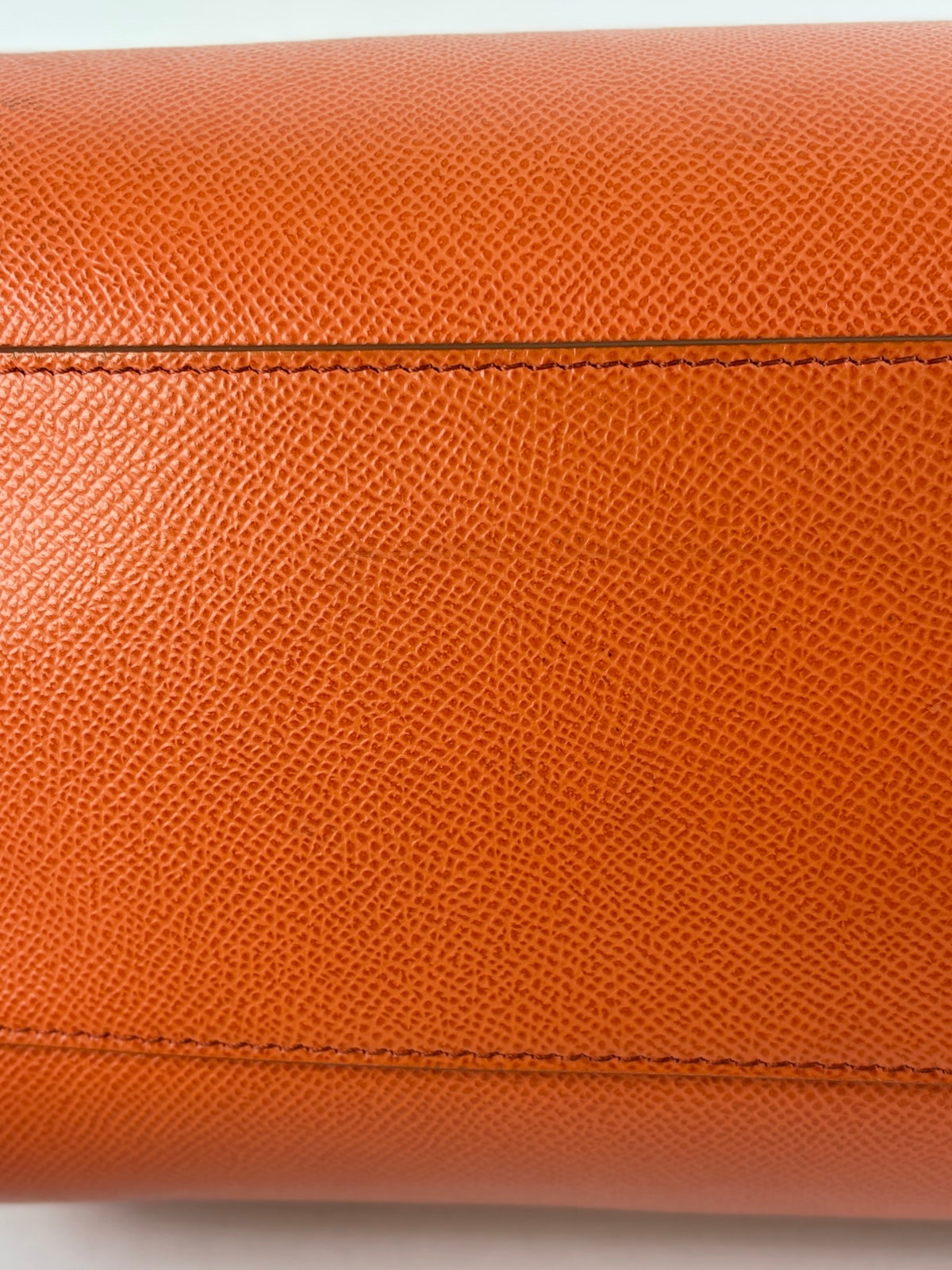 Dolce & Gabbana orange Dauphine calfskin leather Sicily maxi