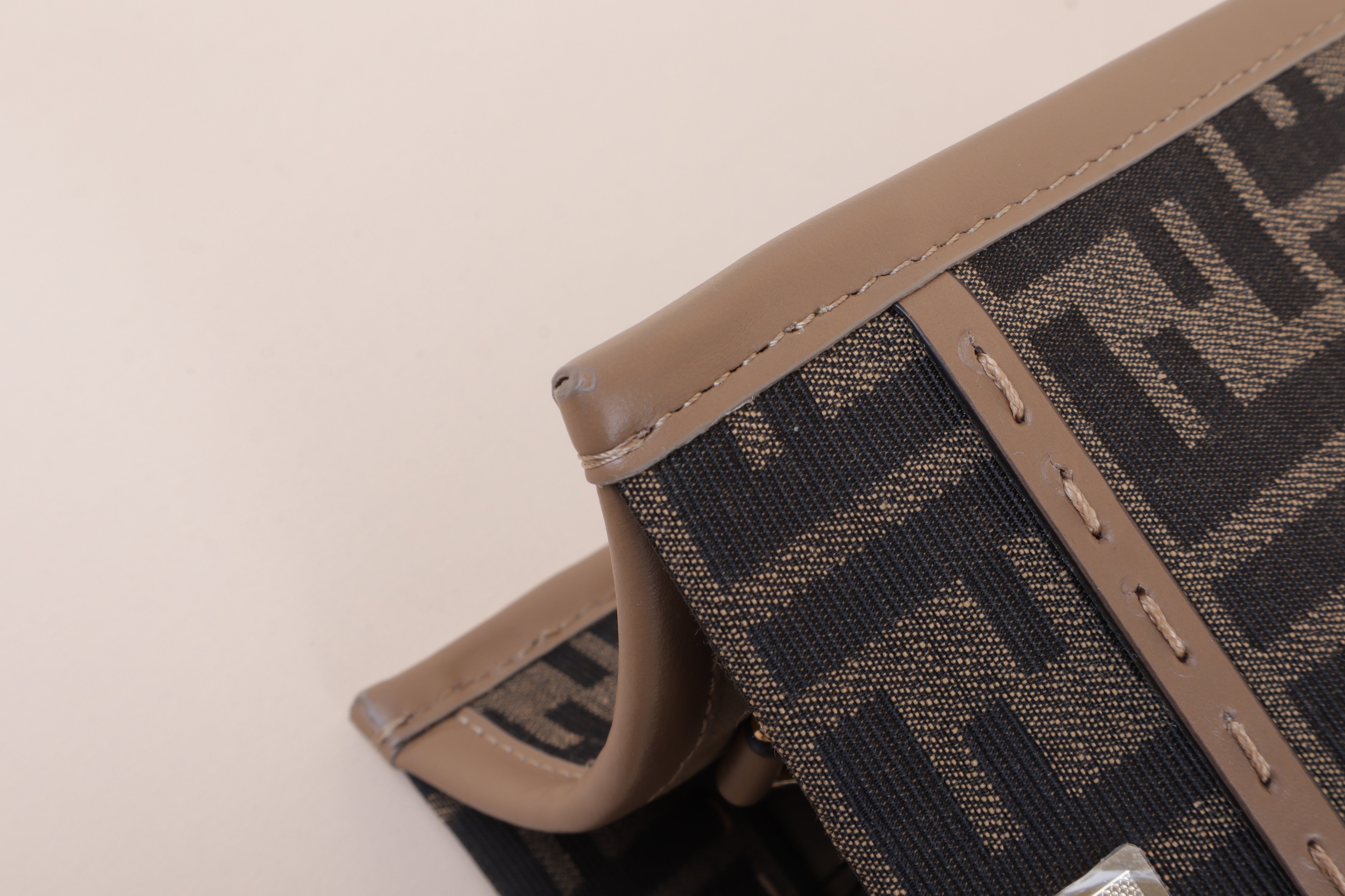 Fendi Brown FF Sunshine Small Tote Bag with Strap