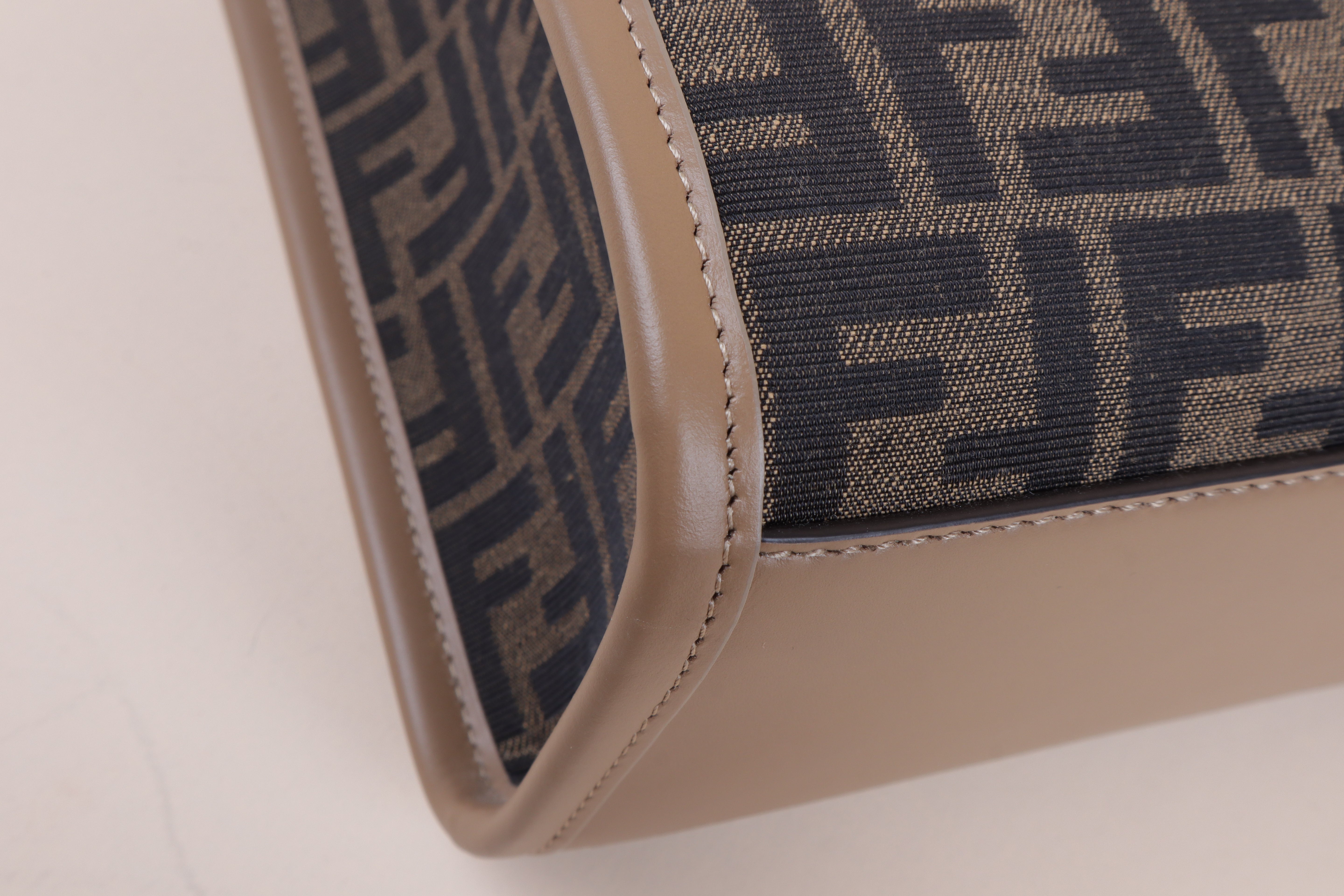 Fendi Brown FF Sunshine Small Tote Bag with Strap
