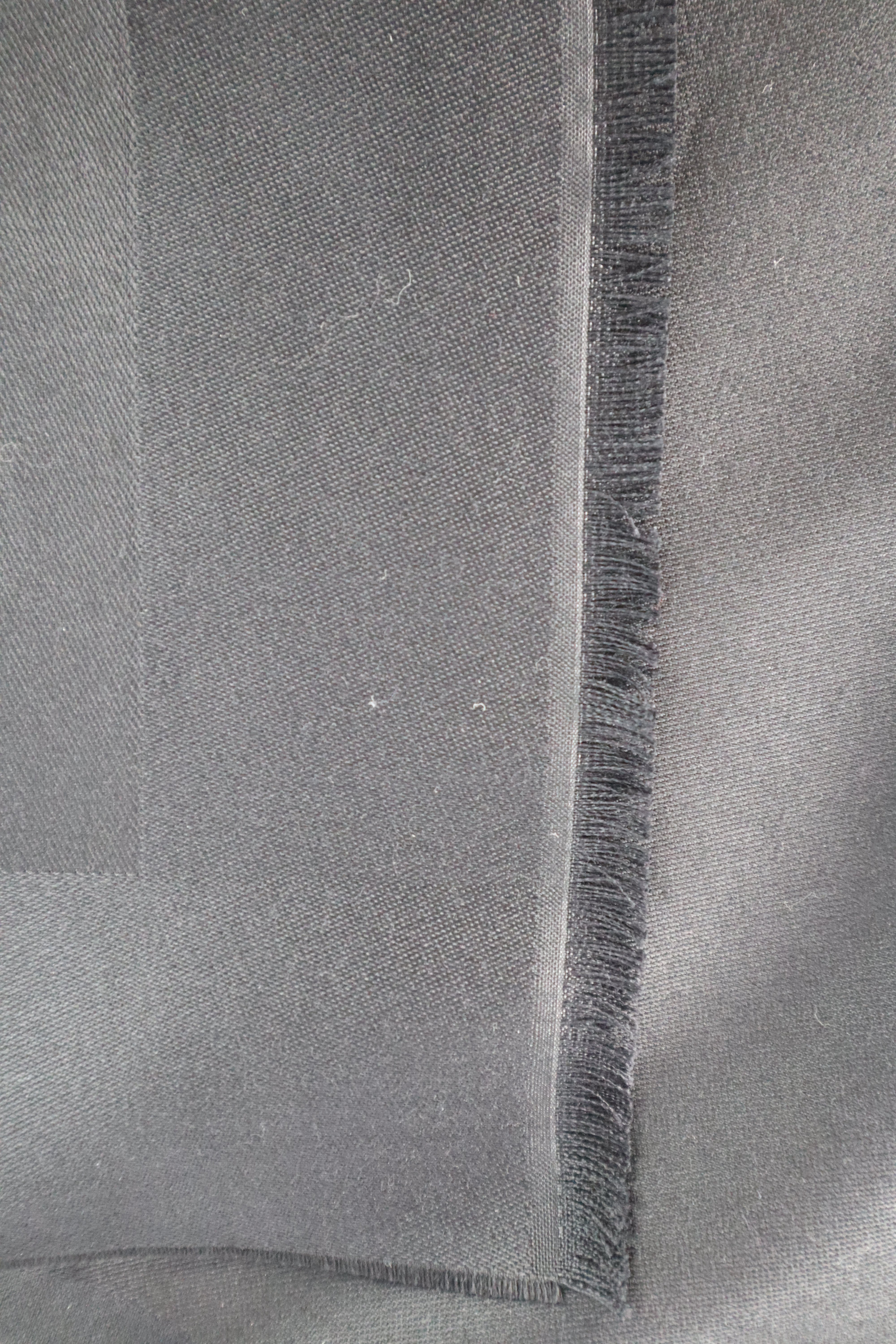 Givenchy Black Logo Print Silk Wool Rectangle Scarf
