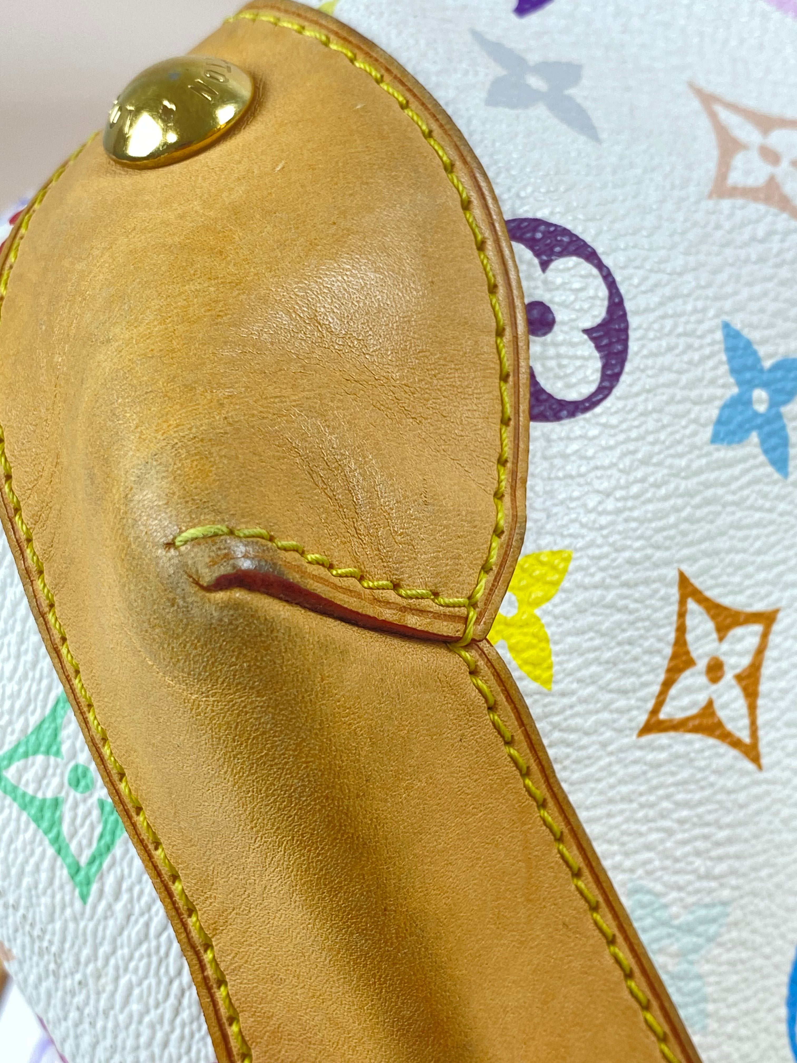 Louis Vuitton White Multicolor Monogram Shoulder Bag