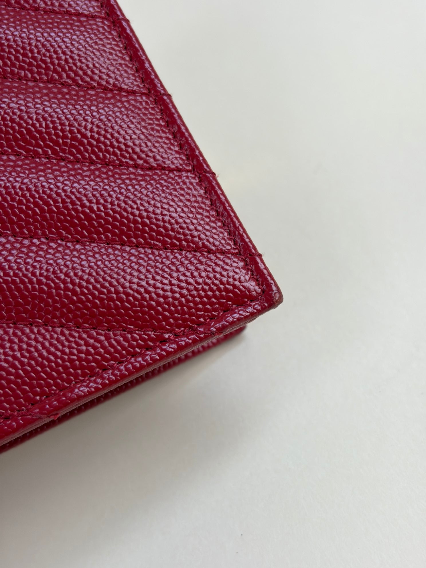 YSL Red Cassandre Wallet On Chain