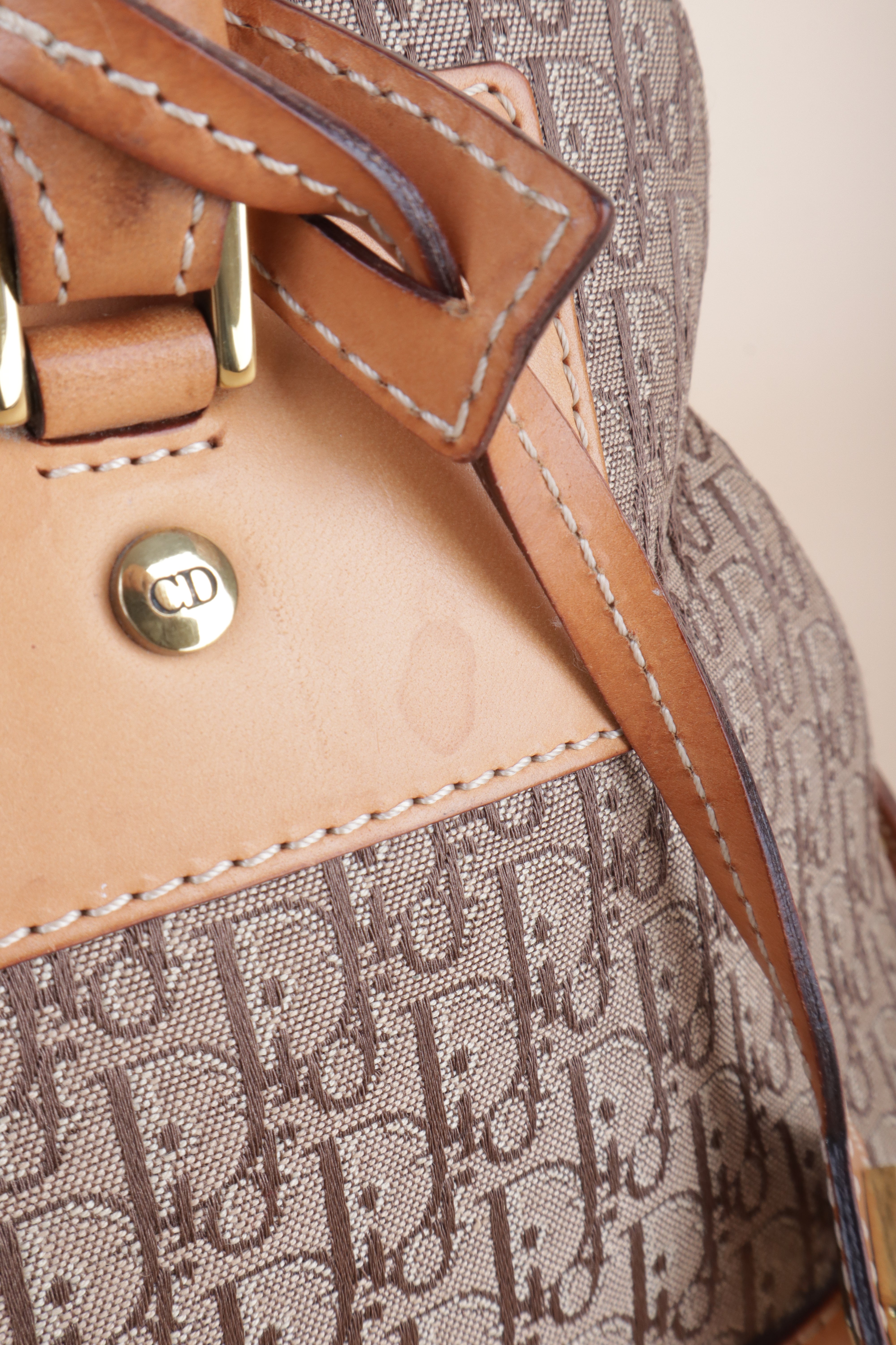 Christian Dior Beige Street Chic Dome Diorissimo Tote Bag