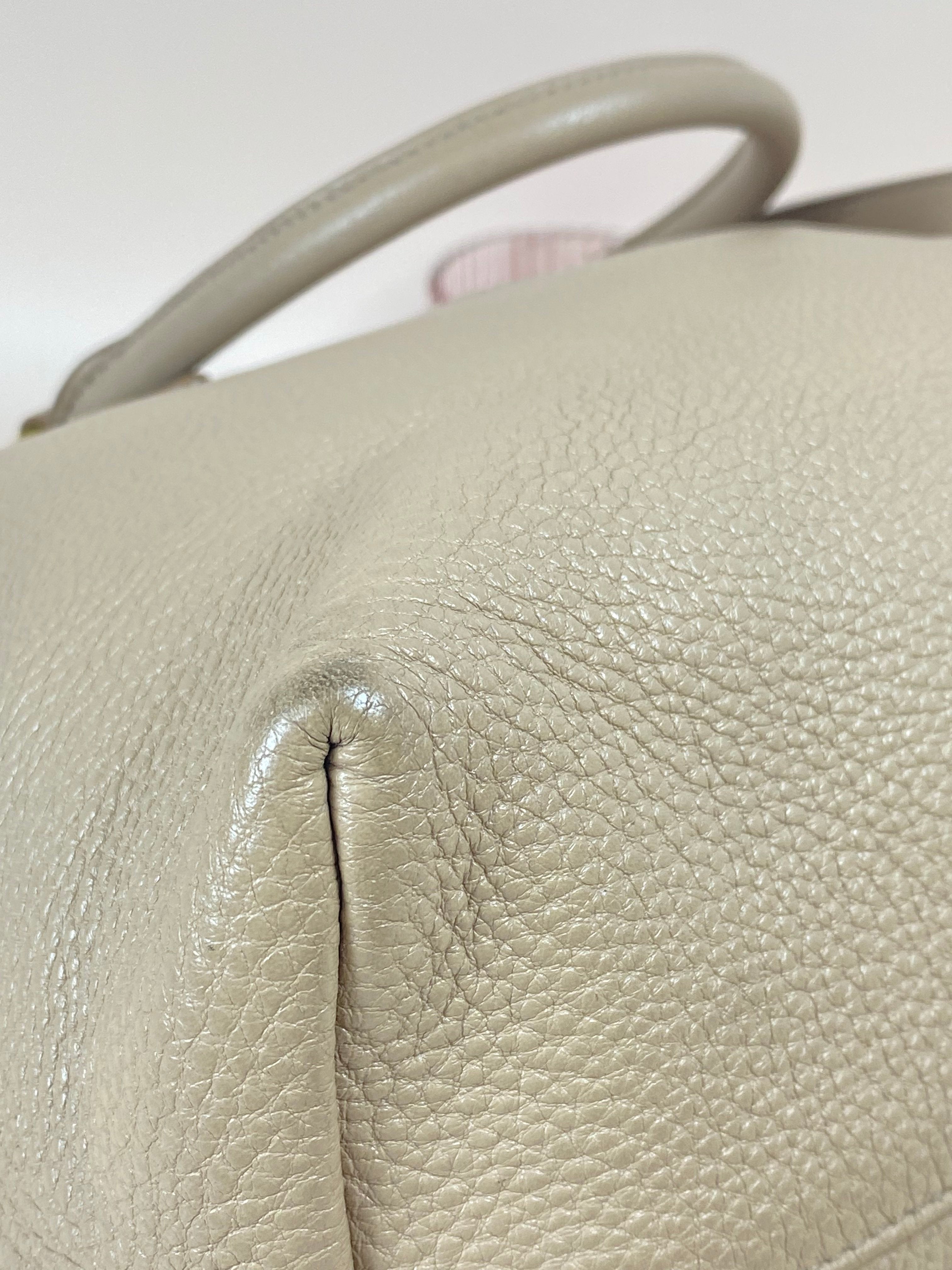 Prada Beige Vitello Daino Tote Bag