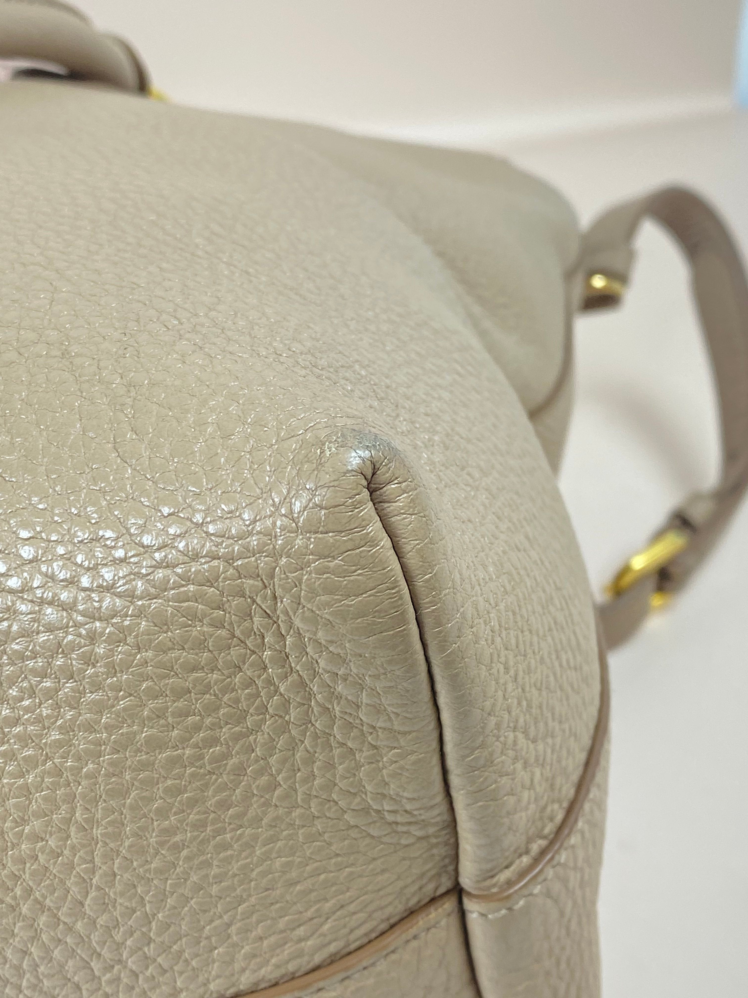 Prada Beige Vitello Daino Tote Bag