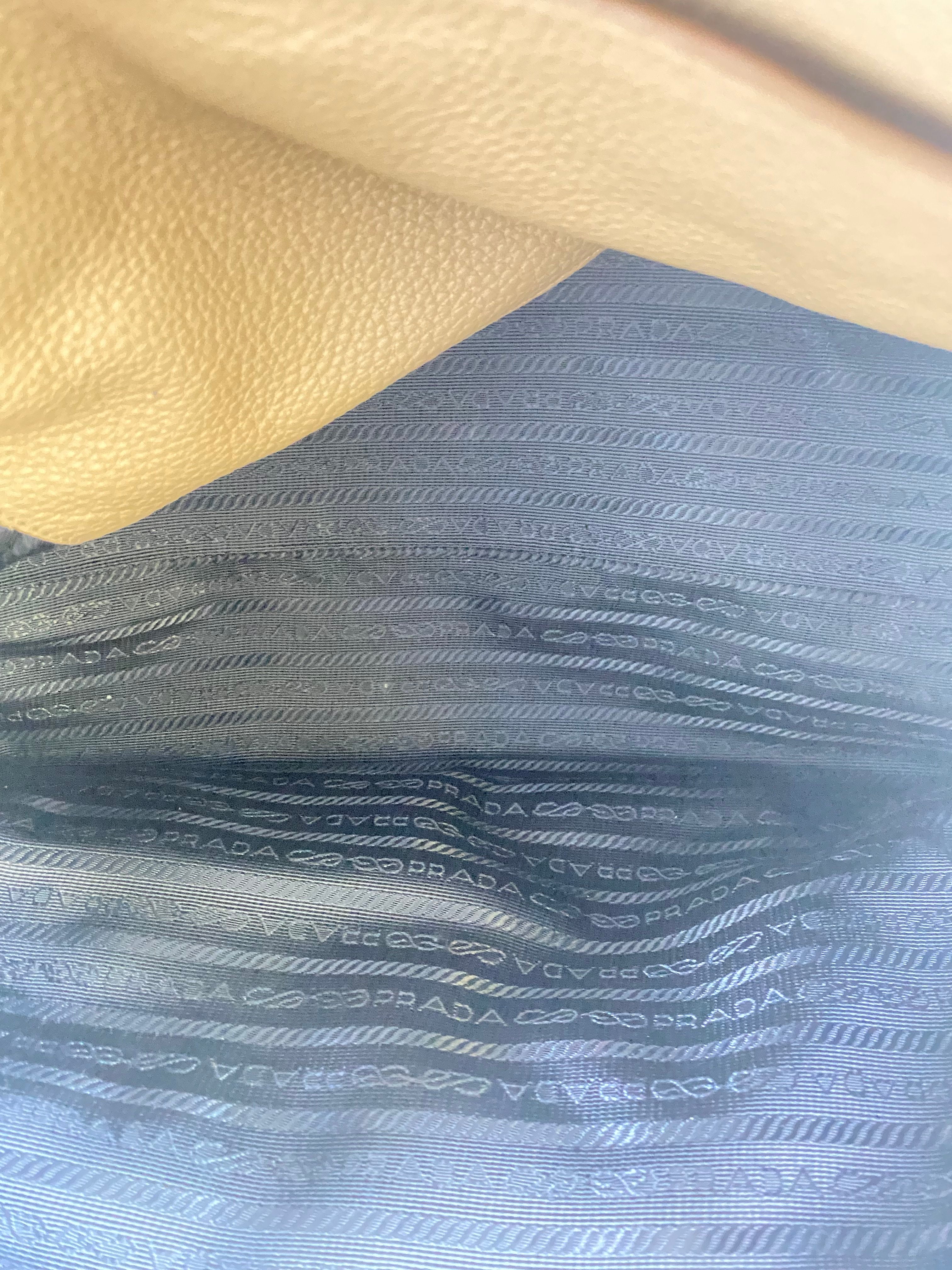 Prada Beige Vitello Daino Tote Bag